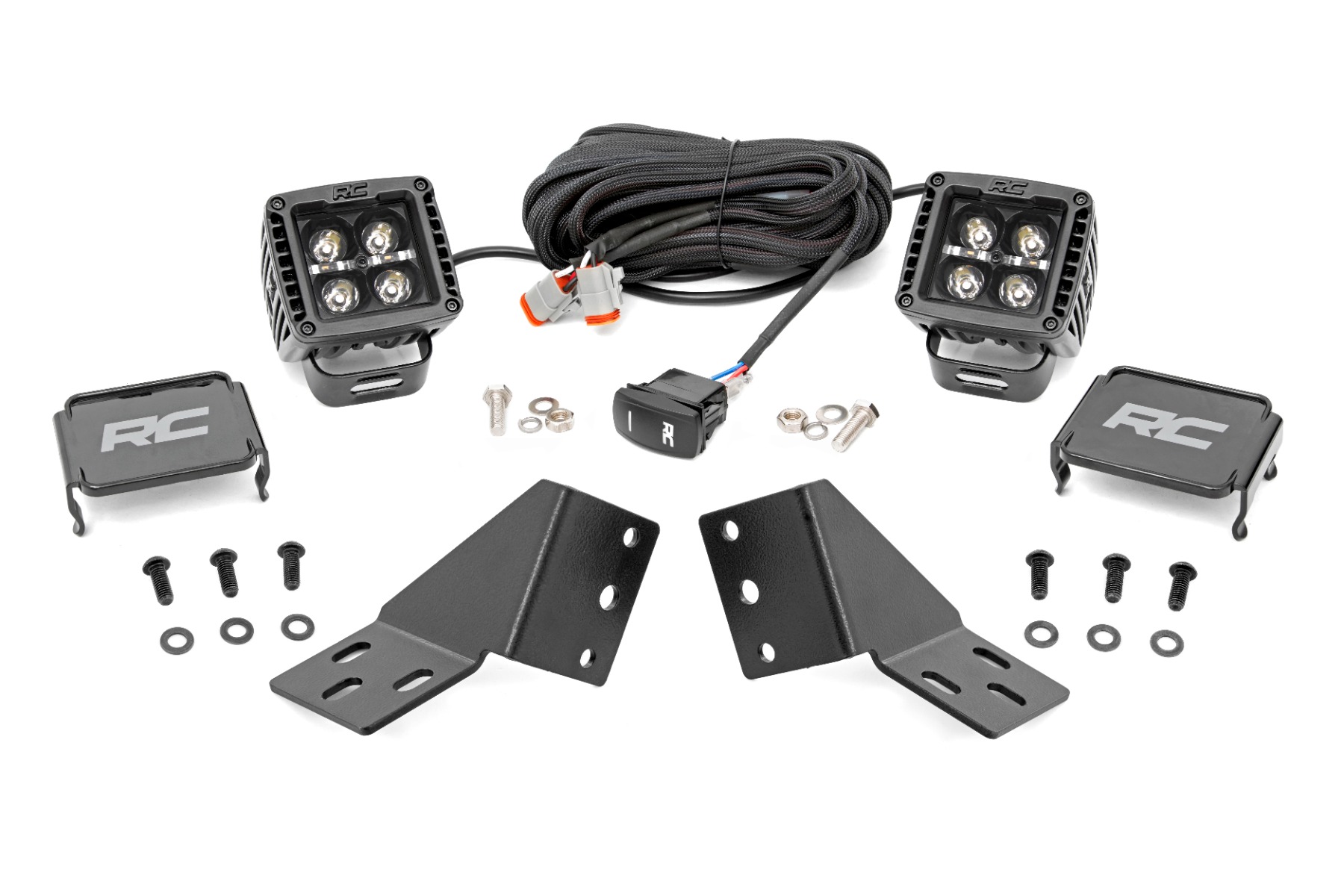 LED-Beleuchtungsset | Heckmontage | 2 Zoll Schwarz, Paar | Gelbe Tagfahrleuchten | CFMOTO UFORCE U10 Pro