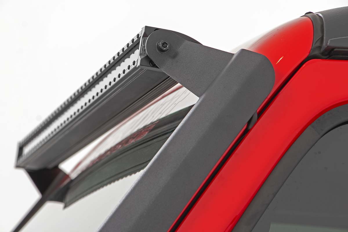 LED-Beleuchtungsset | Windschutzscheibenhalterung | 50 Zoll BLK einreihig | Jeep Gladiator JT/Wrangler JL (18–26) — Bild 5