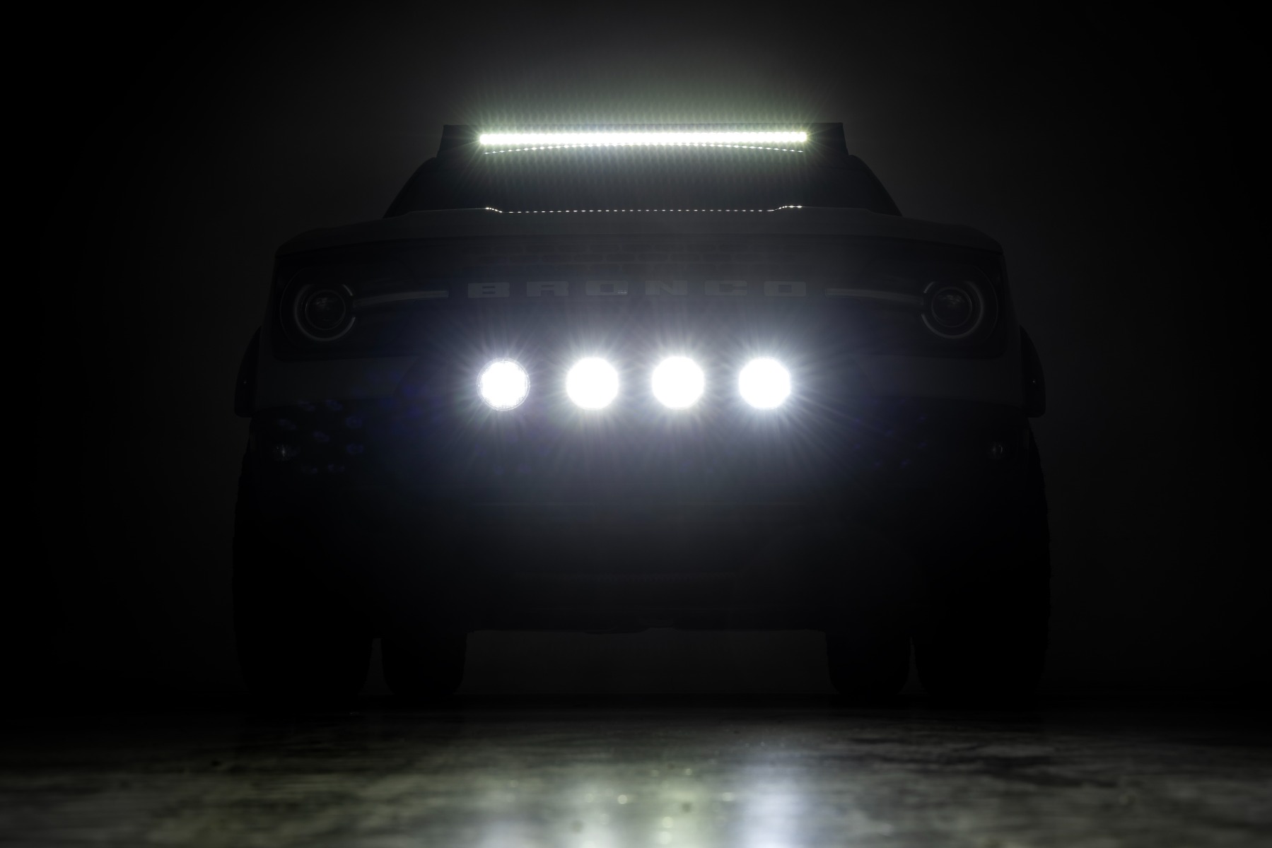 Frontschutzbügel | mit Abschlepphaken | 4-Zoll-LED-Runde (4 Stück) | Ford Bronco Sport (21–24) — Bild 6