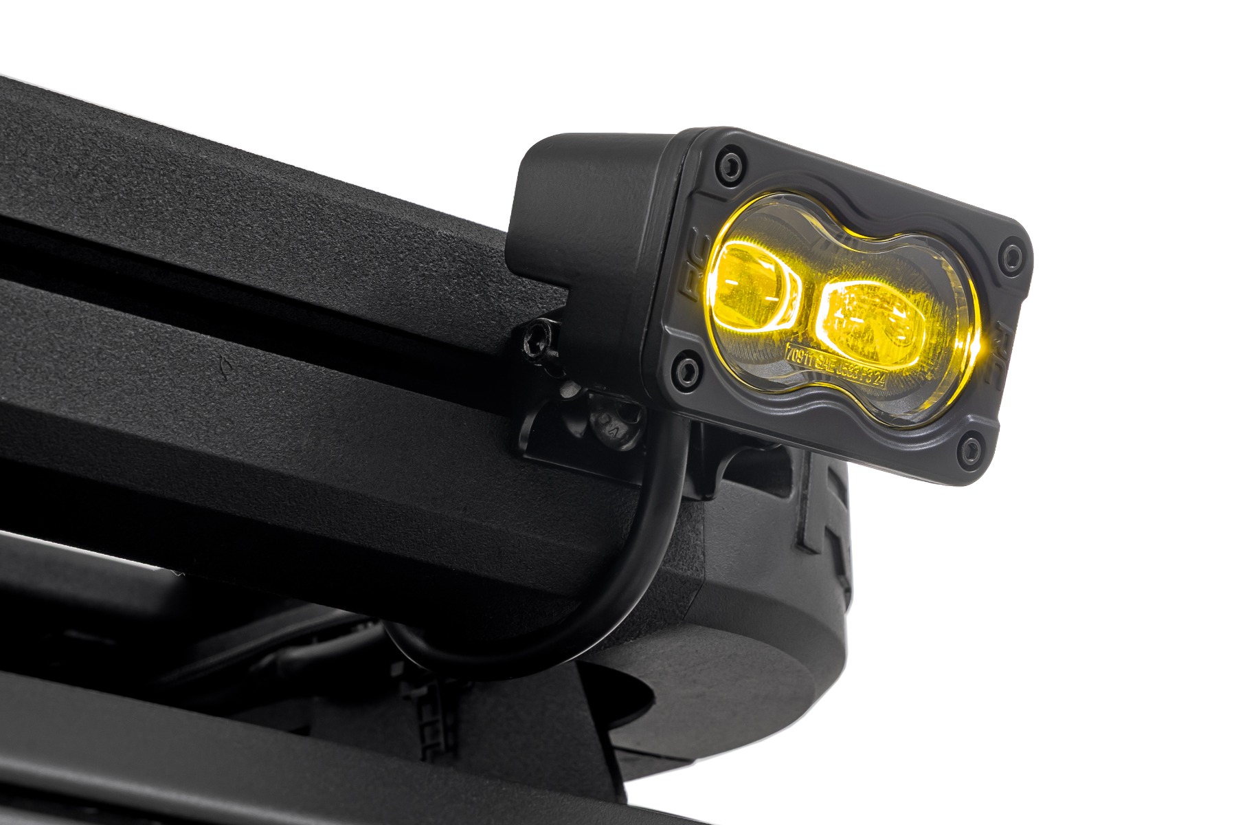 3x1,75 Zoll Black Series | Gelb | LED Slim Aux | SAE-Nebelscheinwerfer | Paar — Bild 4