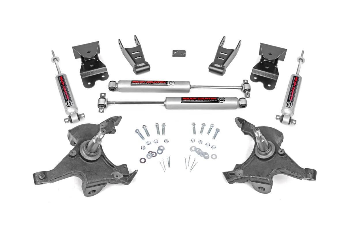 Tieferlegungssatz | 2 Zoll vorne rechts | 4 Zoll hinten rechts | Chevy C1500/K1500 Pickup 2WD (88–99)