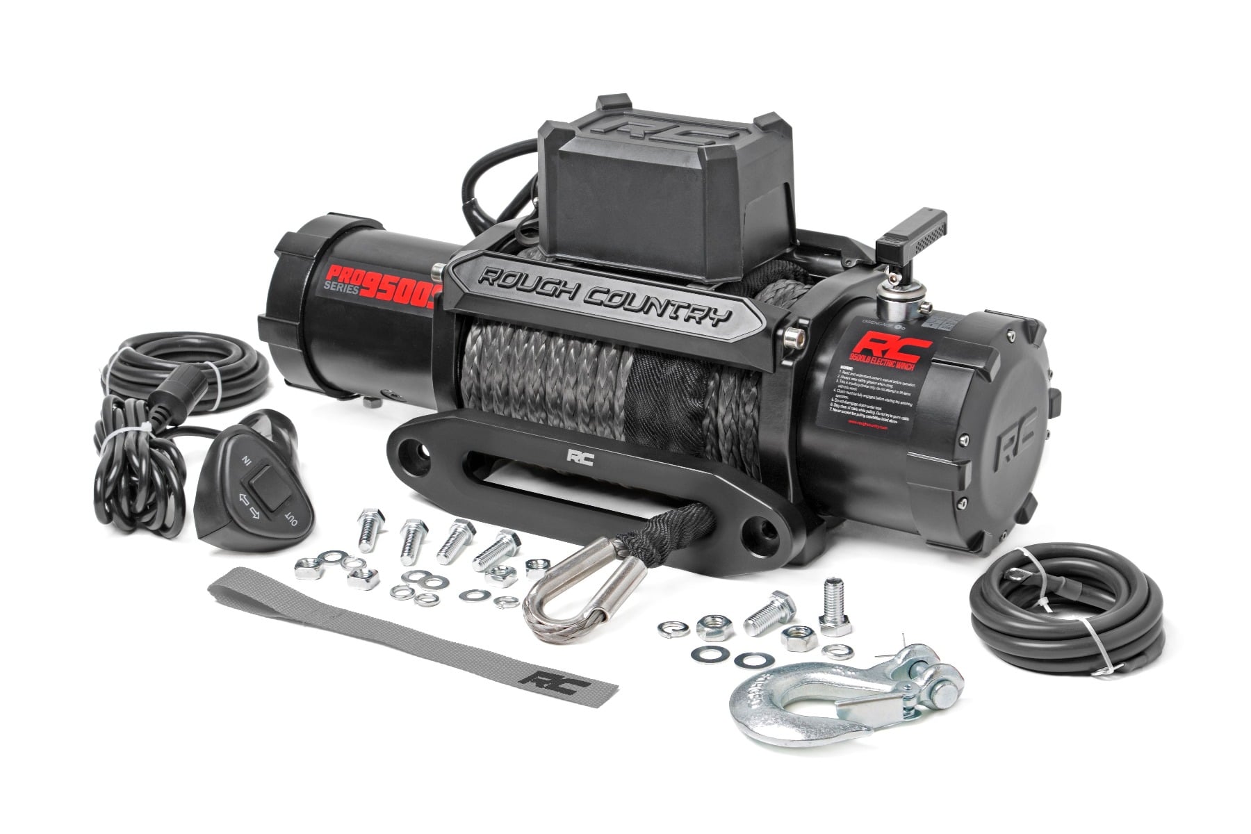 9500-Lb-Seilwinde der Pro-Serie | Synthetikseil