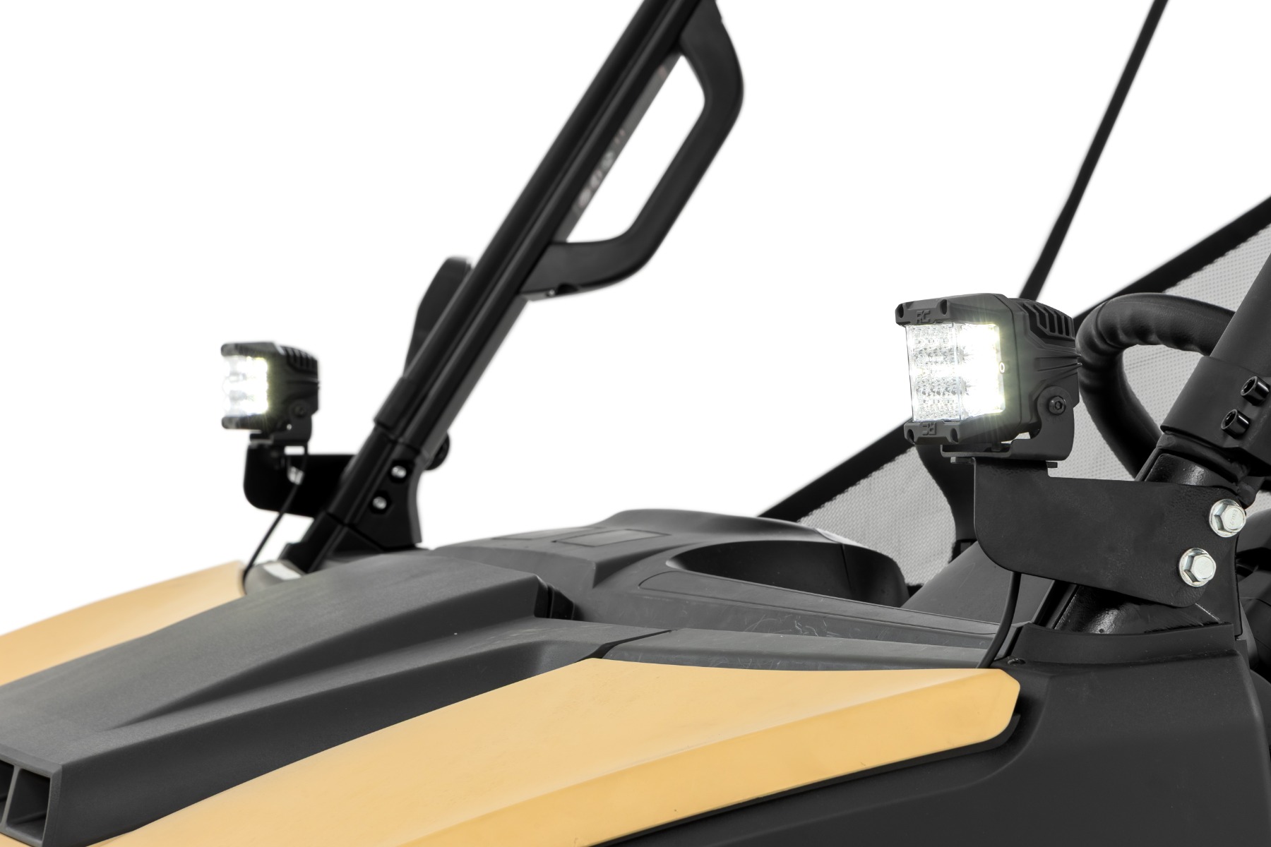 LED-Beleuchtungsset | Frontmontage | 2 Zoll Schwarz (Paar) | Gelbes Tagfahrlicht | Segway 570 F — Bild 3