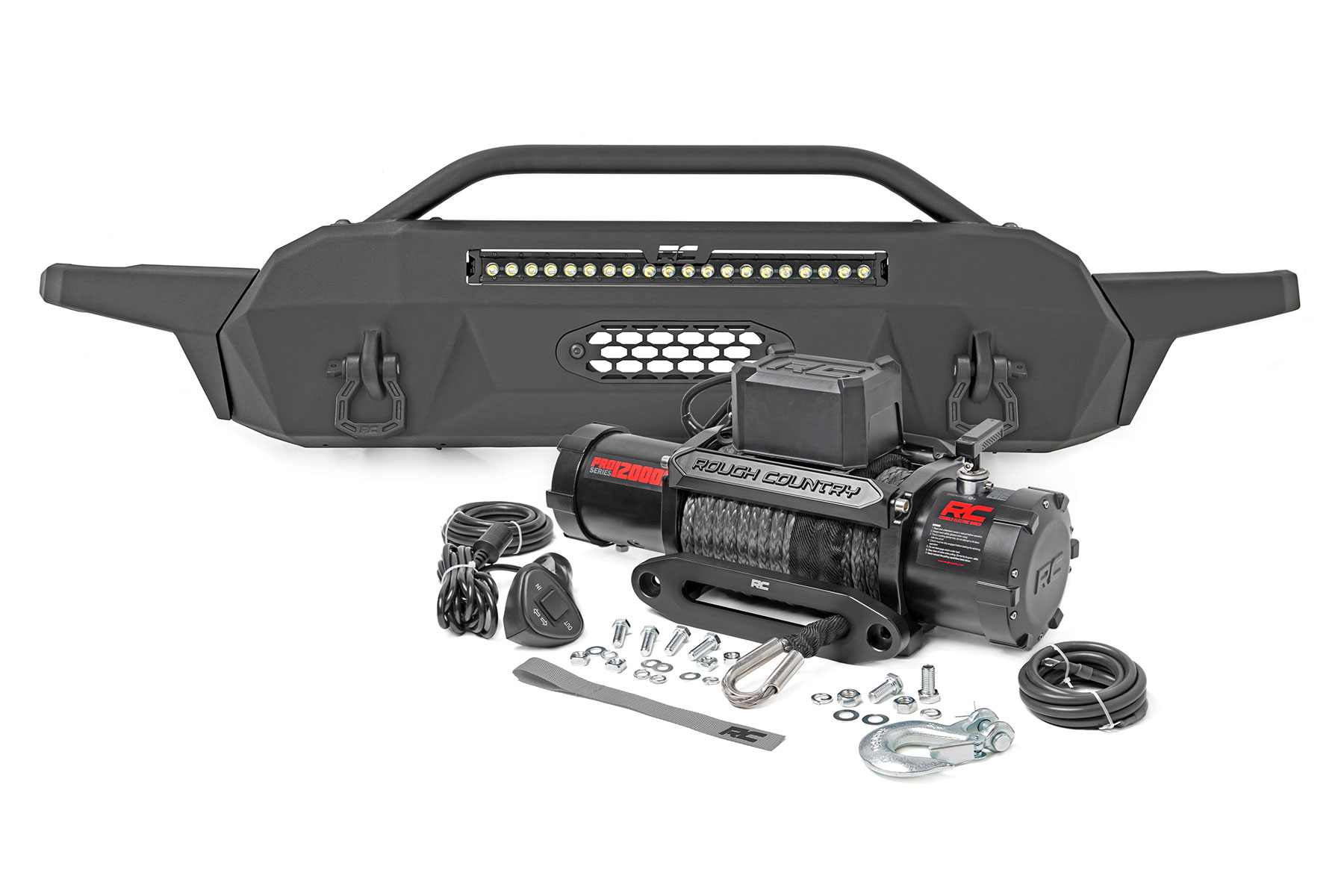 Frontstoßstange | Hybrid | 20 Zoll Schwarz-Weiß, LED-Tagfahrlicht | Toyota Tacoma 2WD/4WD (16–23)