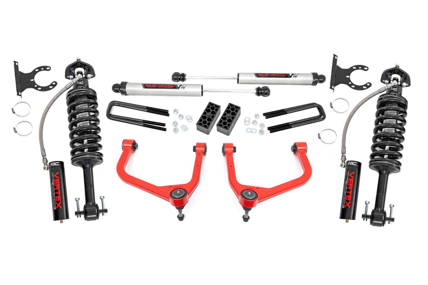 3.5 Inch Lift Kit | Vertex/V2 | GMC Sierra 1500 2WD/4WD (2019-2024) | Red