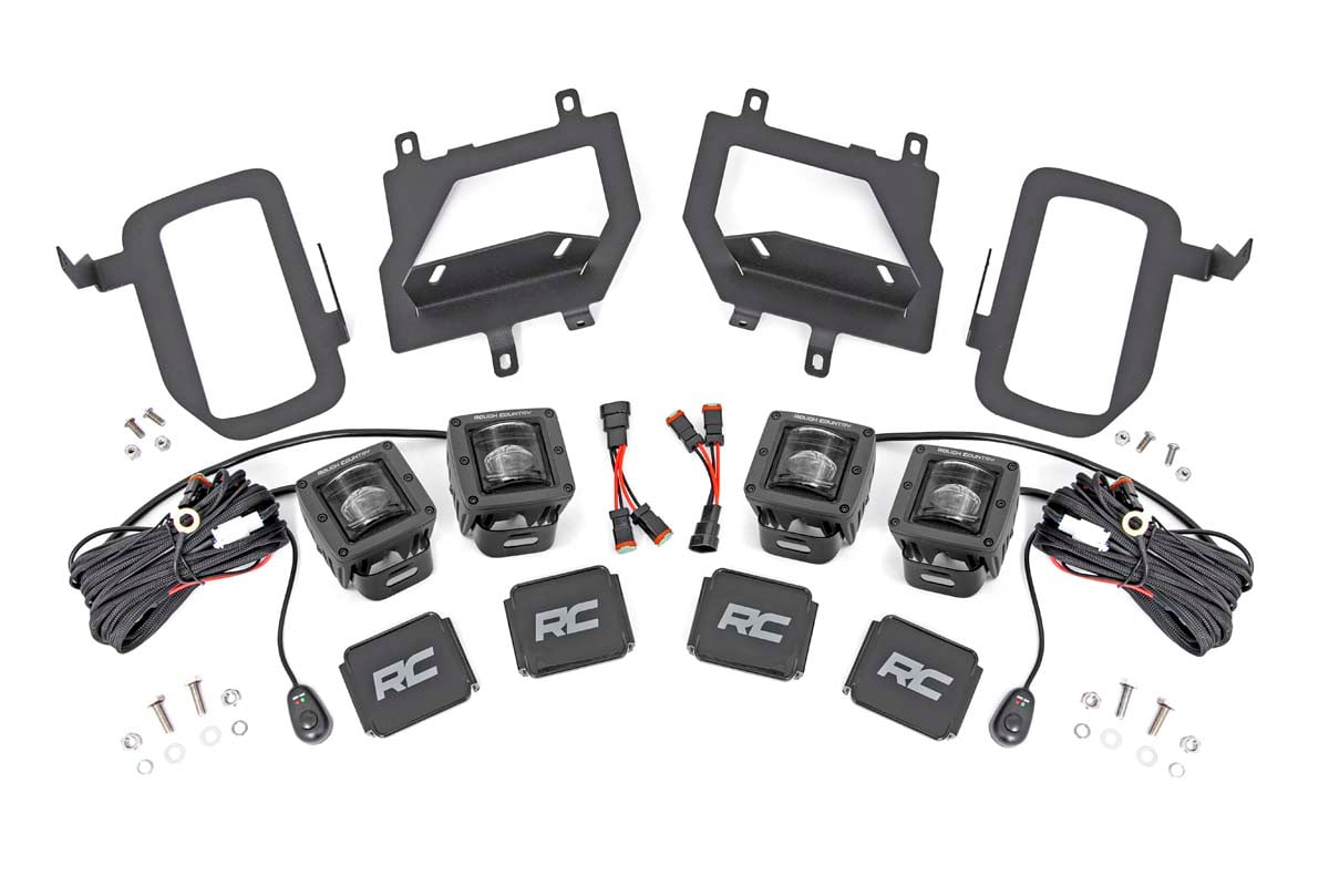 LED-Beleuchtungsset | Nebelscheinwerferhalterung | Doppelpack 2 Zoll, schwarz | SAE | Ford F-150 (15–17)