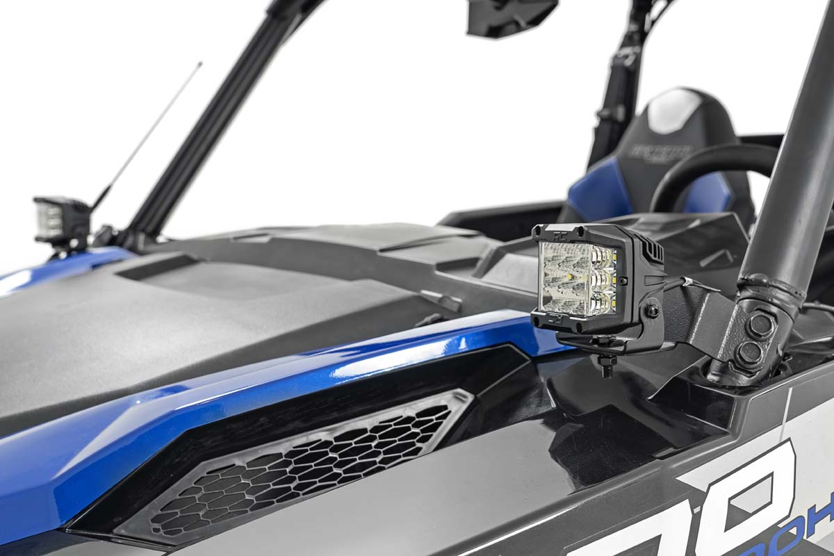 LED Light Kit | Cage Mount | 2" Black Pair | White DRL | Polaris General XP 4 1000 — Bild 2