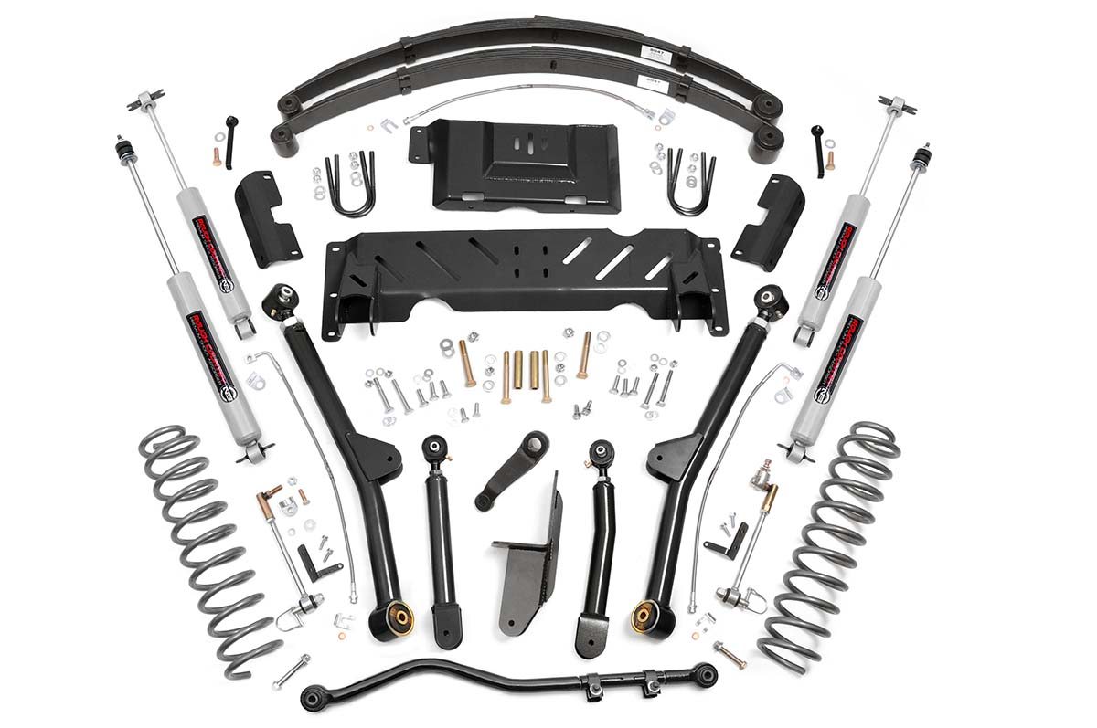 4,5-Zoll-Lift Kit | Long Arm | RR-Blattfedern | NP242 | Jeep Cherokee XJ 4WD (84–01)