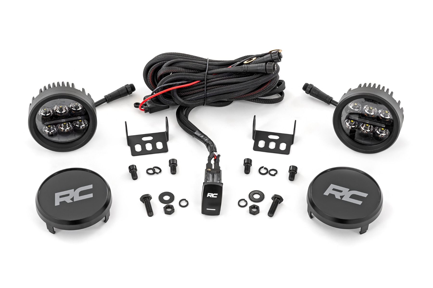 LED-Rundleuchten-Paar der Black Series | 3,5 Zoll | Gelbes Tagfahrlicht