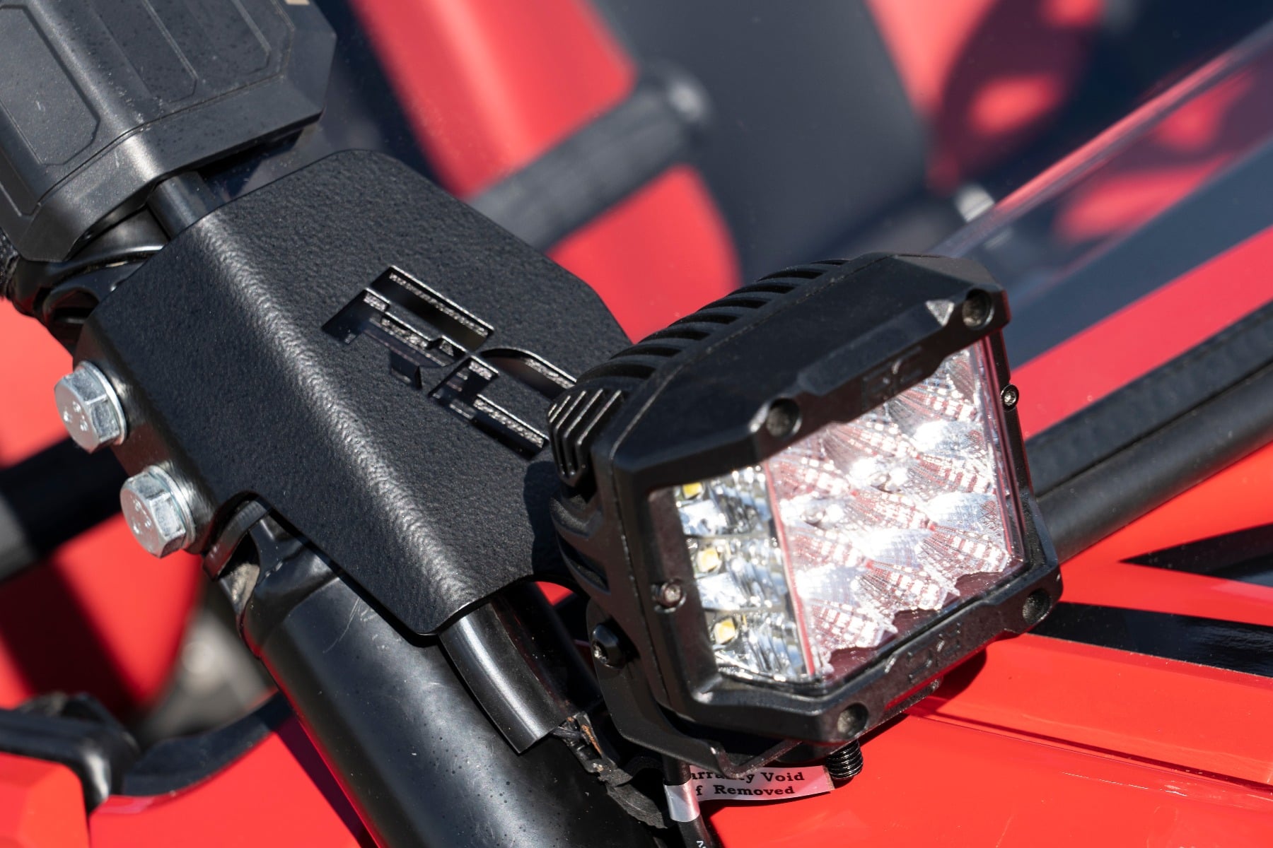 LED-Beleuchtungsset | Befestigung am Fahrgestell | 2 Zoll Paar, verchromt | Weitwinkel | Honda Talon 1000 — Bild 4