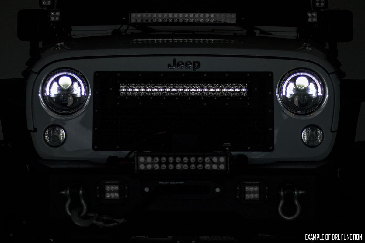 Kühlergrill | 30 Zoll Zweireihige LED-Leuchten | Schwarz | Weiße Tagfahrleuchten | GMC Sierra 1500 (2014–2015) — Bild 5
