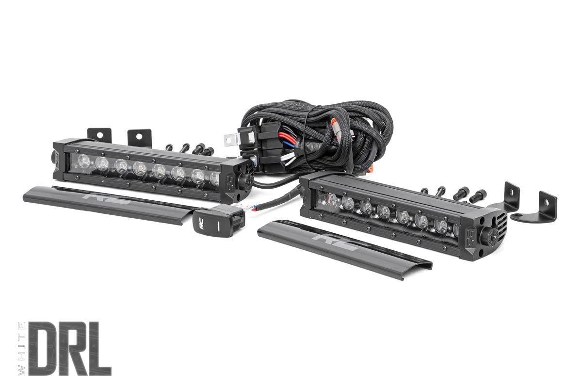 8-Zoll-LED-Lichtleiste der Black Series | Einreihig | Tageslicht in Kaltweiß | Paar