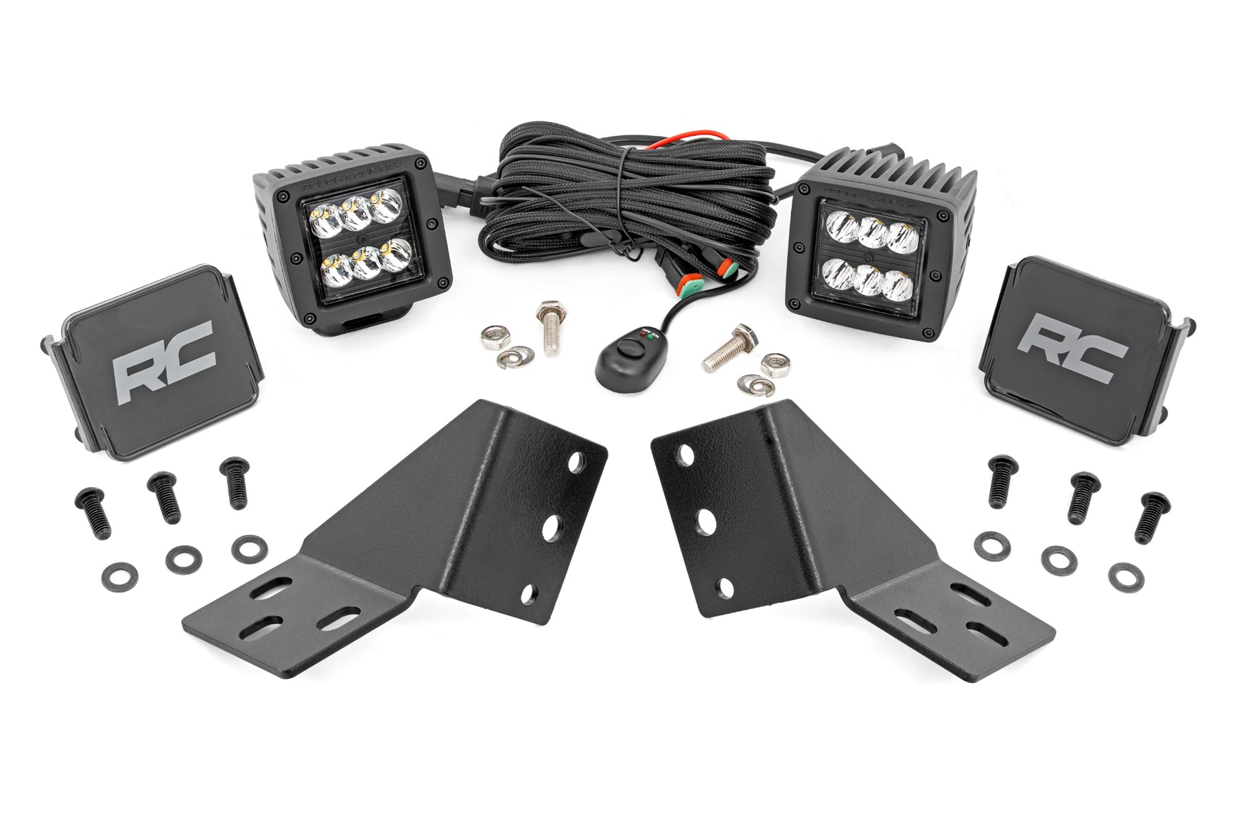 LED-Beleuchtungsset | Heckmontage | 2 Zoll Schwarz, Paar | CFMOTO UFORCE U10 Pro