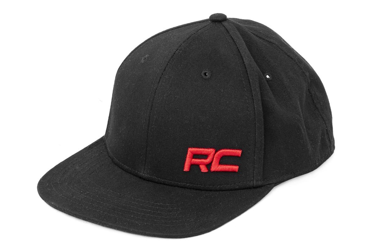 Rough Country Hat | Flat Bill | Red Logo | Black — Bild 1