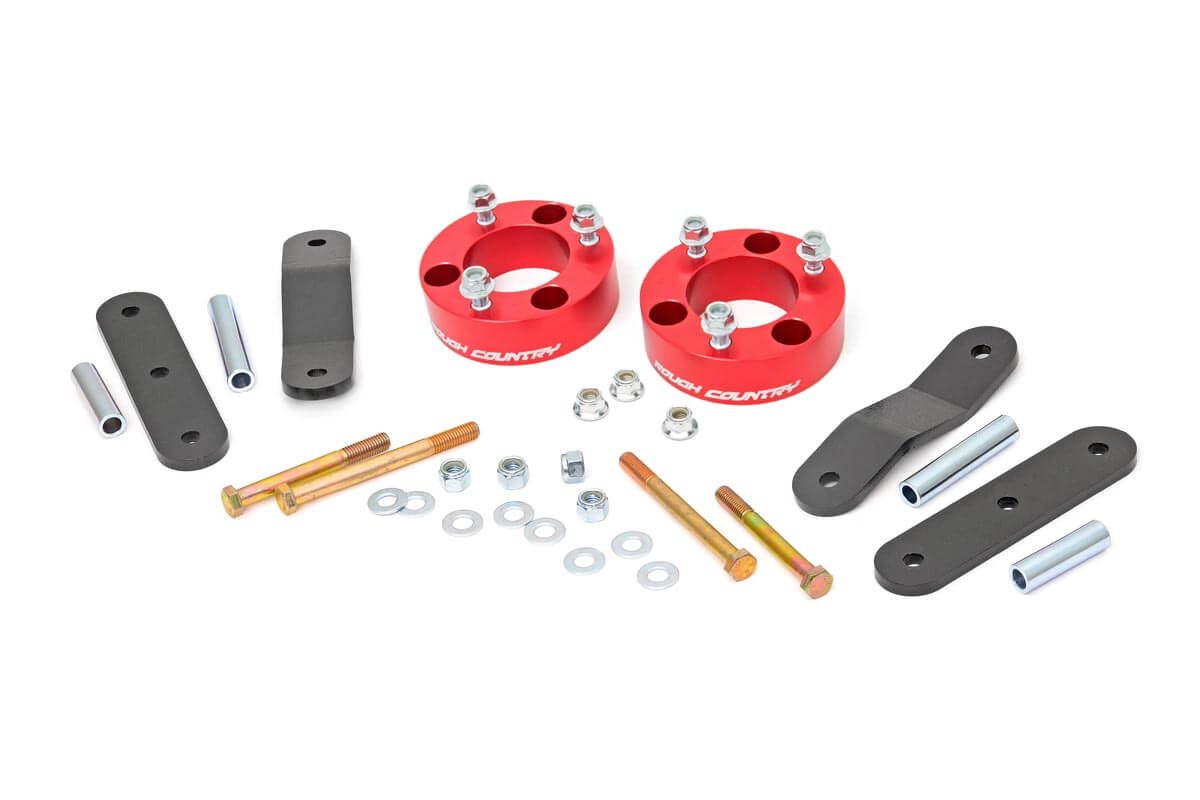 2,5-Zoll-Leveling Kit | Rote Distanzscheiben | Nissan Frontier (05–26)/Xterra (05–15)
