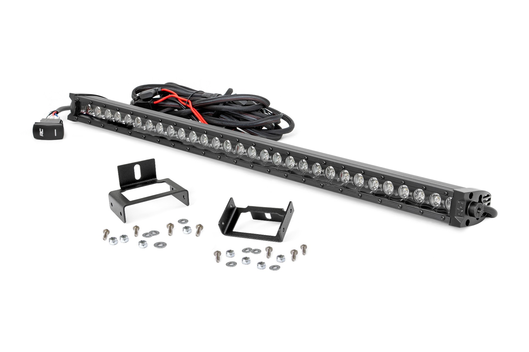 LED-Beleuchtungsset | Kühlergrill | 30" Schwarz, einreihig | Weiße Tagfahrleuchten | Ford F-250/F-350 Super Duty (2011–2016)