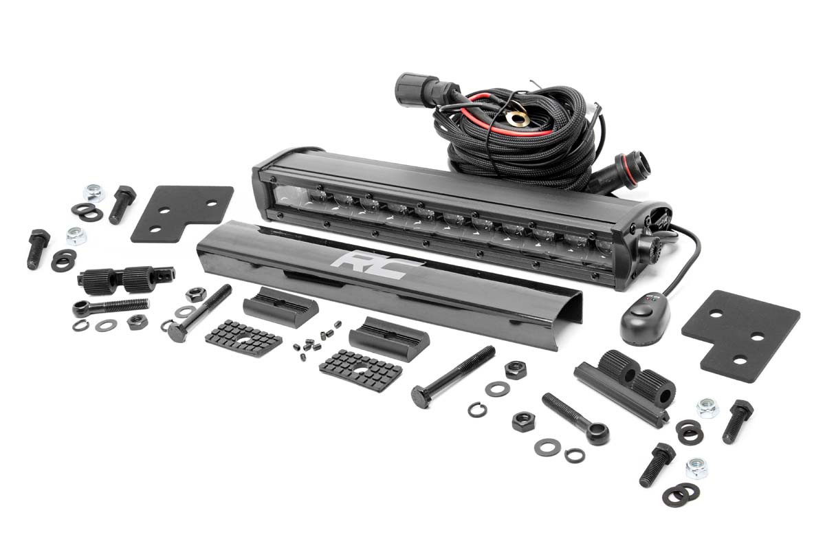 LED-Beleuchtungsset | Stoßstangenmontage | 12 Zoll Schwarz, einreihig | Polaris Ranger XP 1000