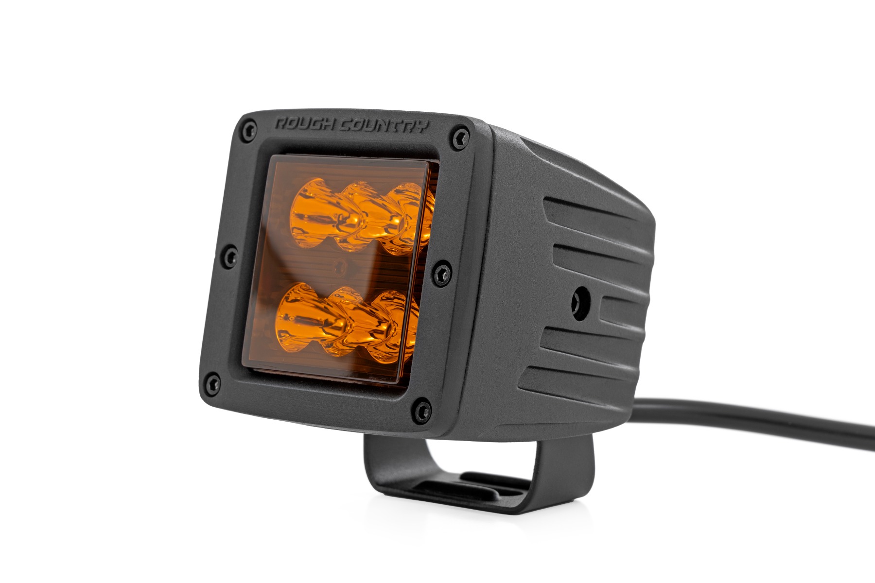 2 Inch LED Light Pods | Spot Beam | Amber Lens | Square — Bild 2