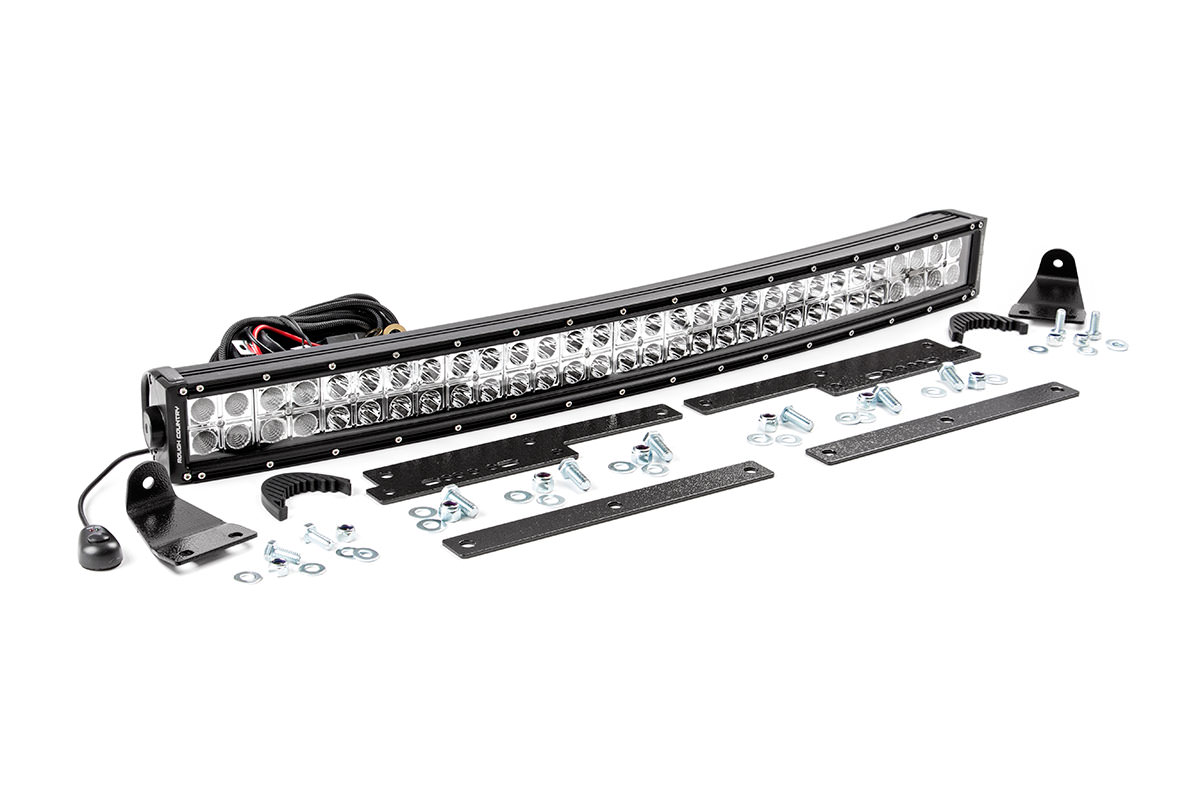 LED-Beleuchtungsset | Montage hinter dem Kühlergrill | 30 Zoll Schwarz, zweireihig | Weiße Tagfahrleuchten | Chevy Silverado 1500 (14–15)