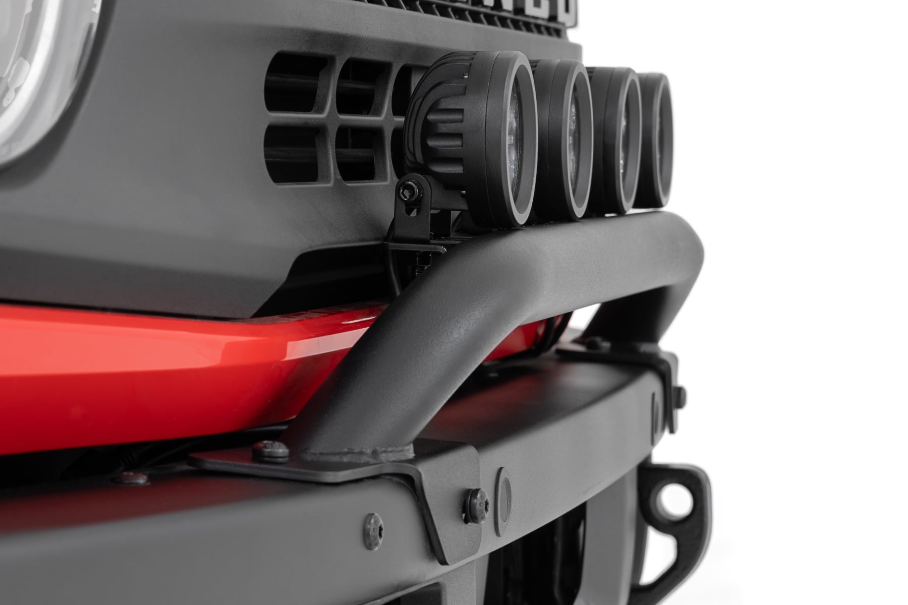 Halterung für Lichtleiste | 3.5" Runde LED (Vierfach) | Schwarz | Gelbes Tagfahrlicht | OE Modular Steel | Ford Bronco (21–24) — Bild 5