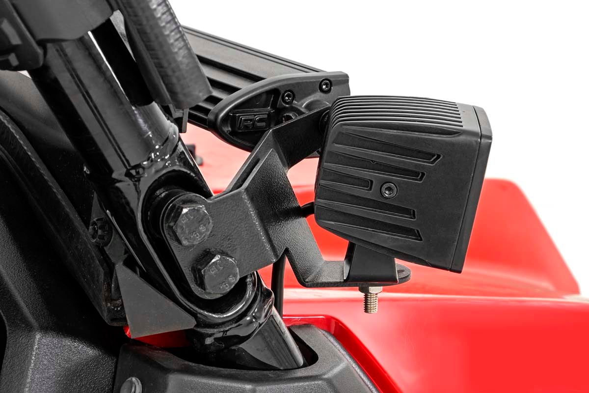LED-Beleuchtungsset | Befestigung am Fahrgestell | 2 Zoll Schwarzes Paar | Weiße Tagfahrleuchten | Honda Pioneer 1000/Pioneer 1000-6 — Bild 10