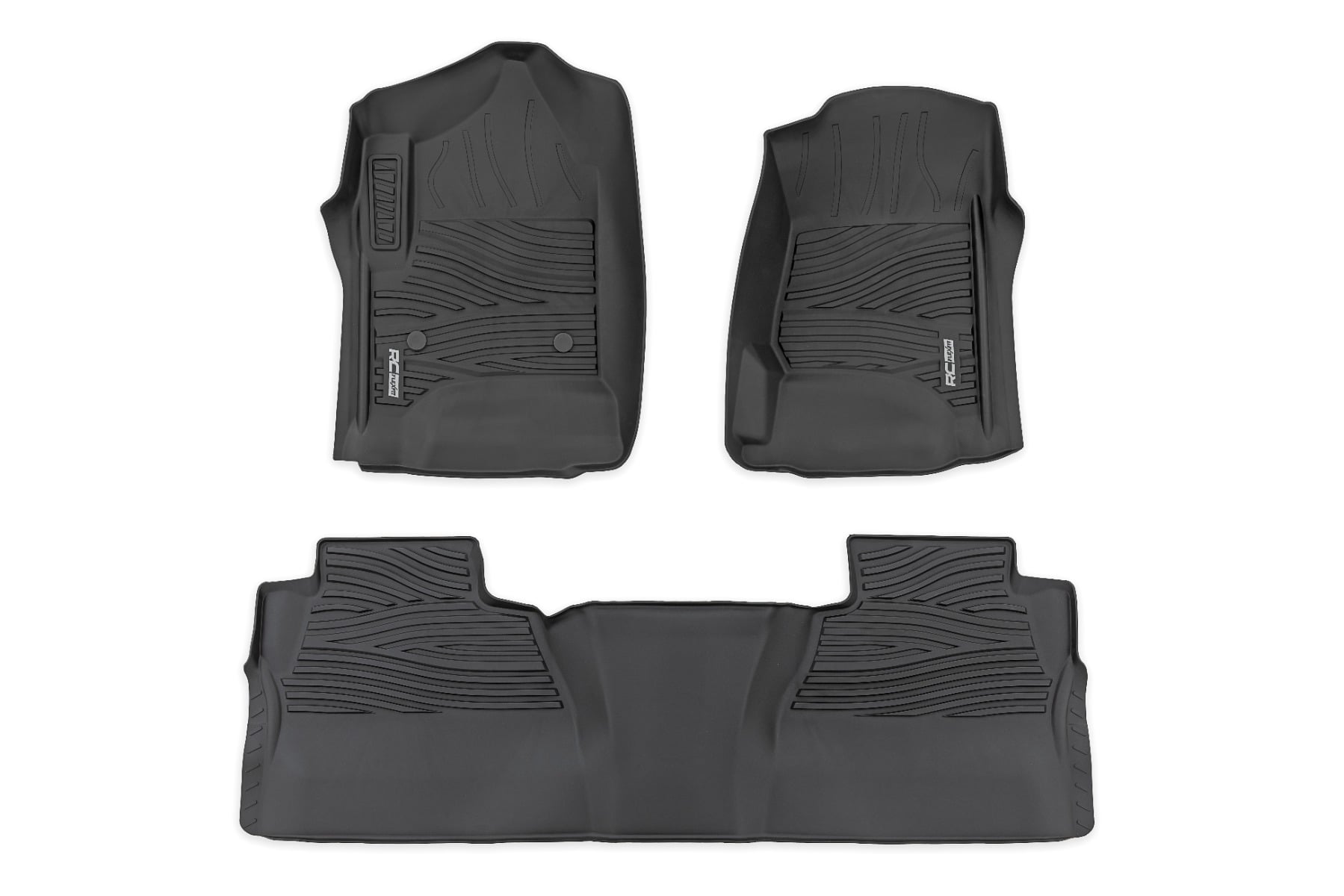 Flex-Fit-Fußmatten | Vorne rechts & hinten rechts | Vordere Schalensitze | Crew | Chevy/GMC 1500/2500HD/3500HD 2WD/4WD