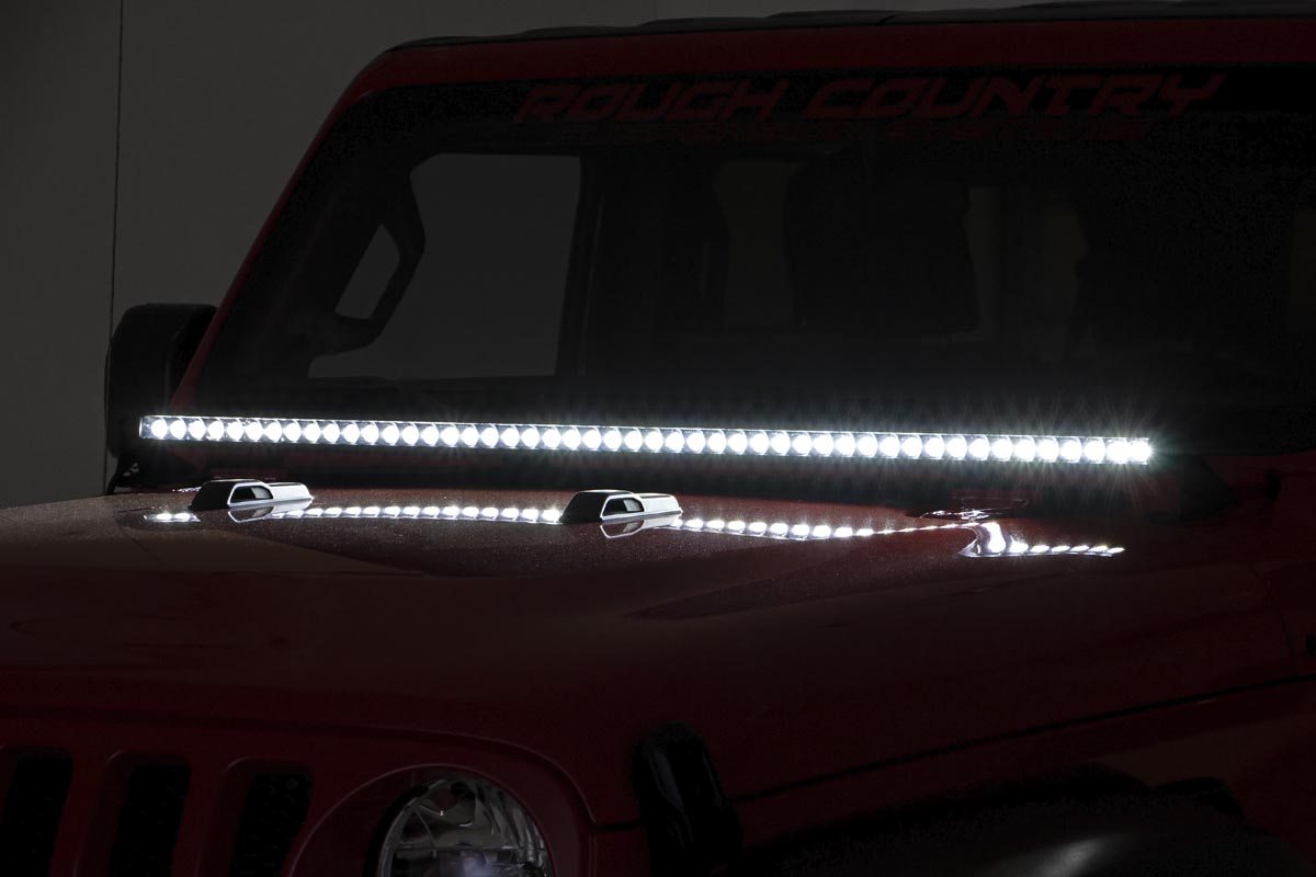 LED-Beleuchtungsset | Montage an der Motorhaube | 50" Spectrum Single Row | Jeep Gladiator JT/Wrangler JL (18–26) — Bild 4