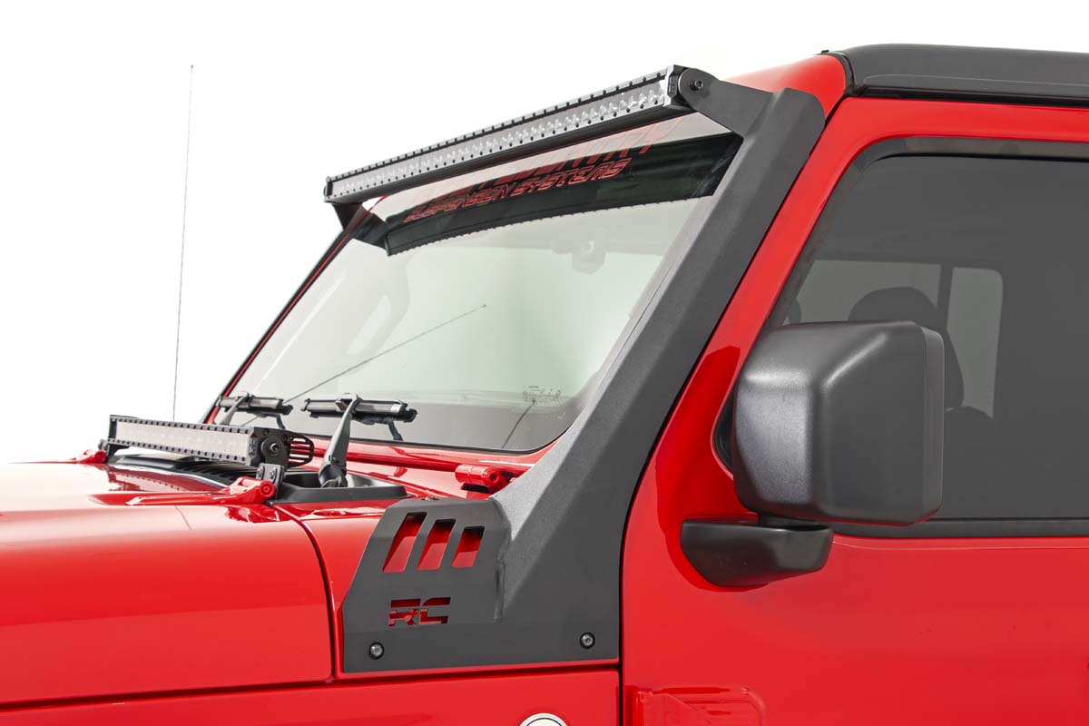 LED-Beleuchtungsset | Windschutzscheibe | 50 Zoll BLK einreihig | WHT Tagfahrlicht | Jeep Gladiator JT/Wrangler JL (18–26) — Bild 2