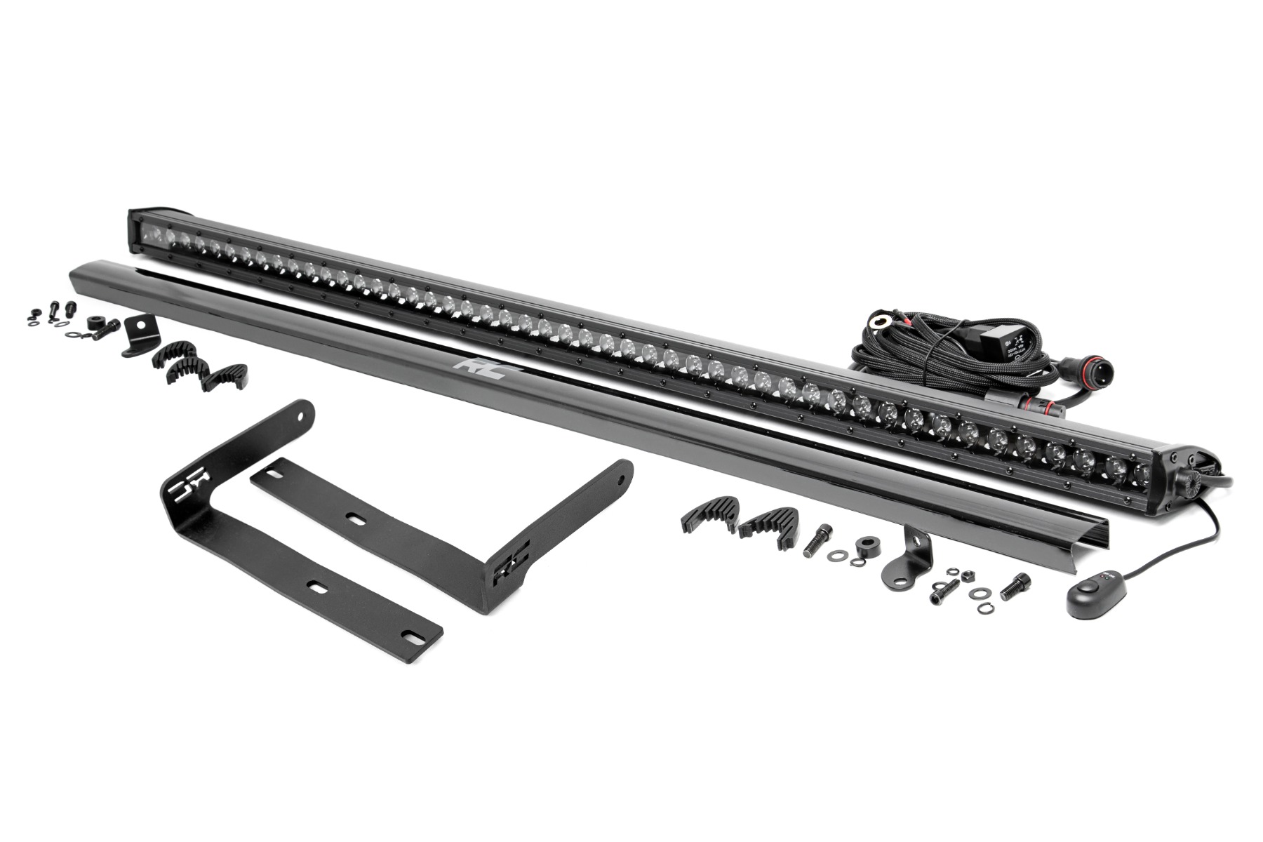 50 Zoll Einreihiges LED-Beleuchtungsset | Black Series | Frontseitig | Kubota RTV-X900/RTV-X1100