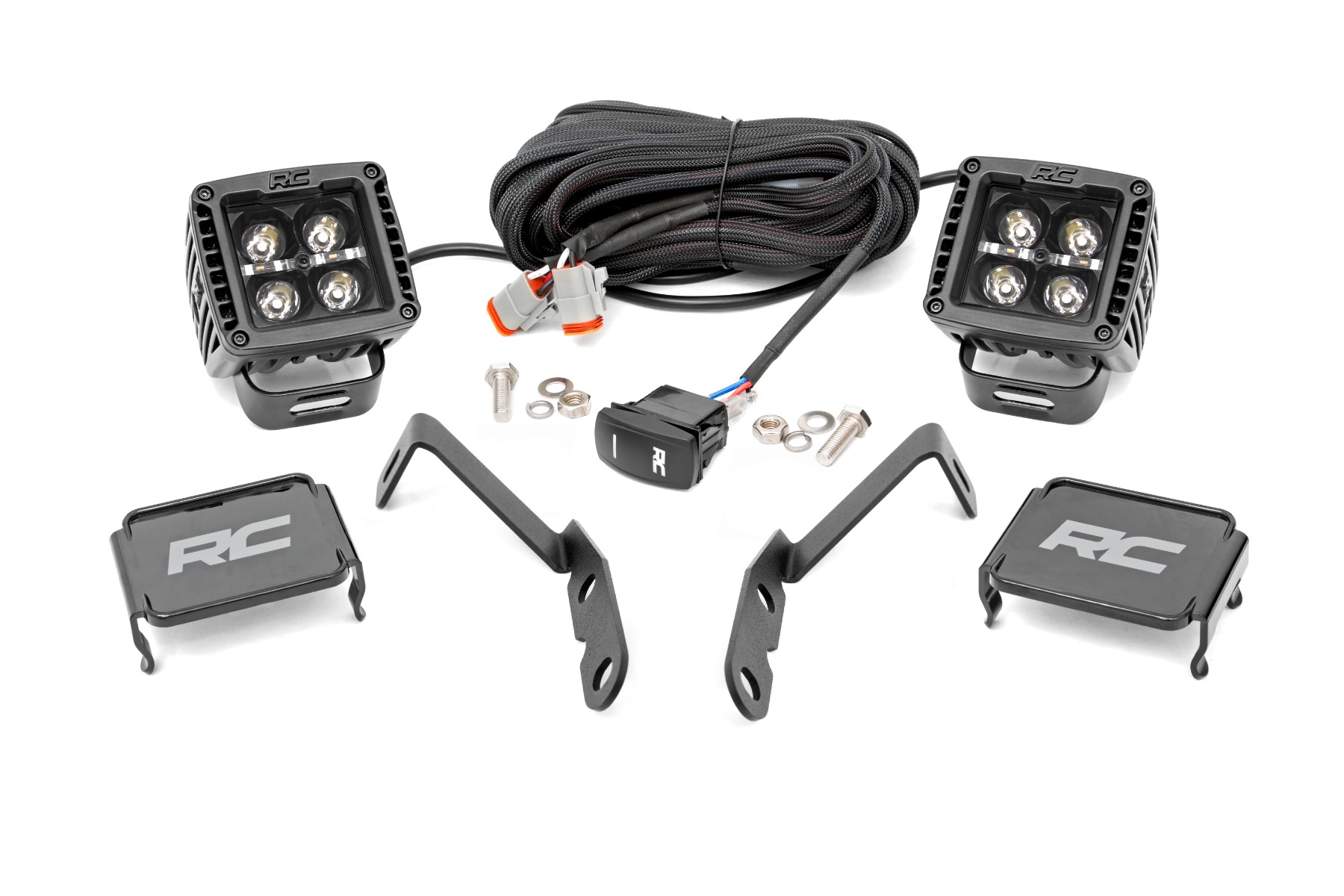 LED-Leuchte | Einbau in die Radlaufmulde | 2" Schwarz, Paar | Gelbes Tagfahrlicht | Chevy 1500 (2007–2013)