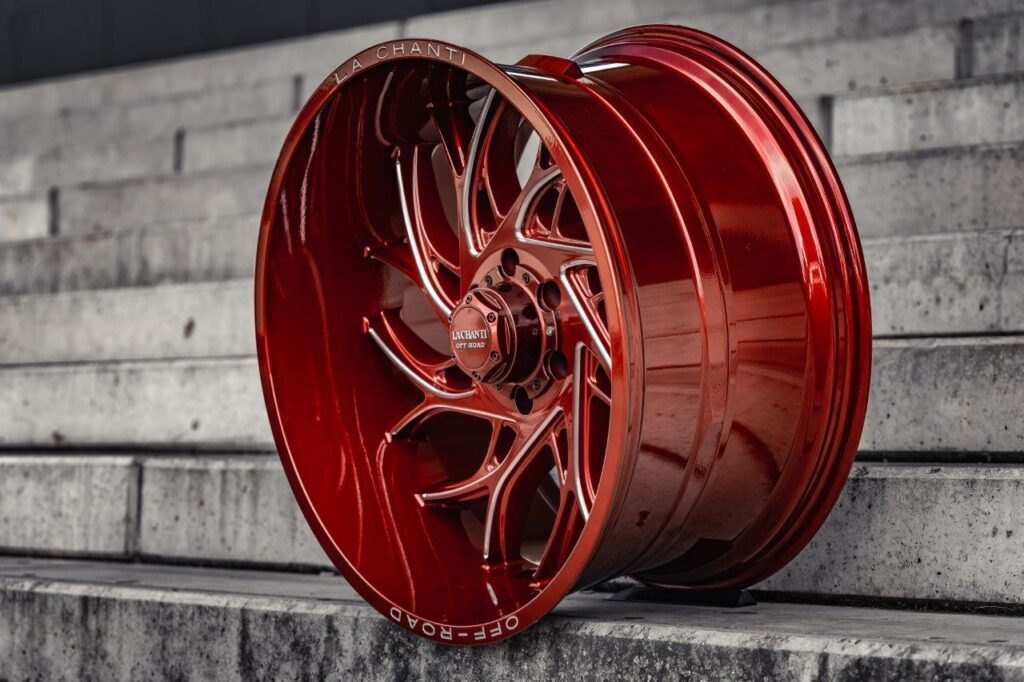La Chanti OF20 | Glossy Red Milled · 11.5J×22" · ET-25 | 6x139.7 — Bild 3