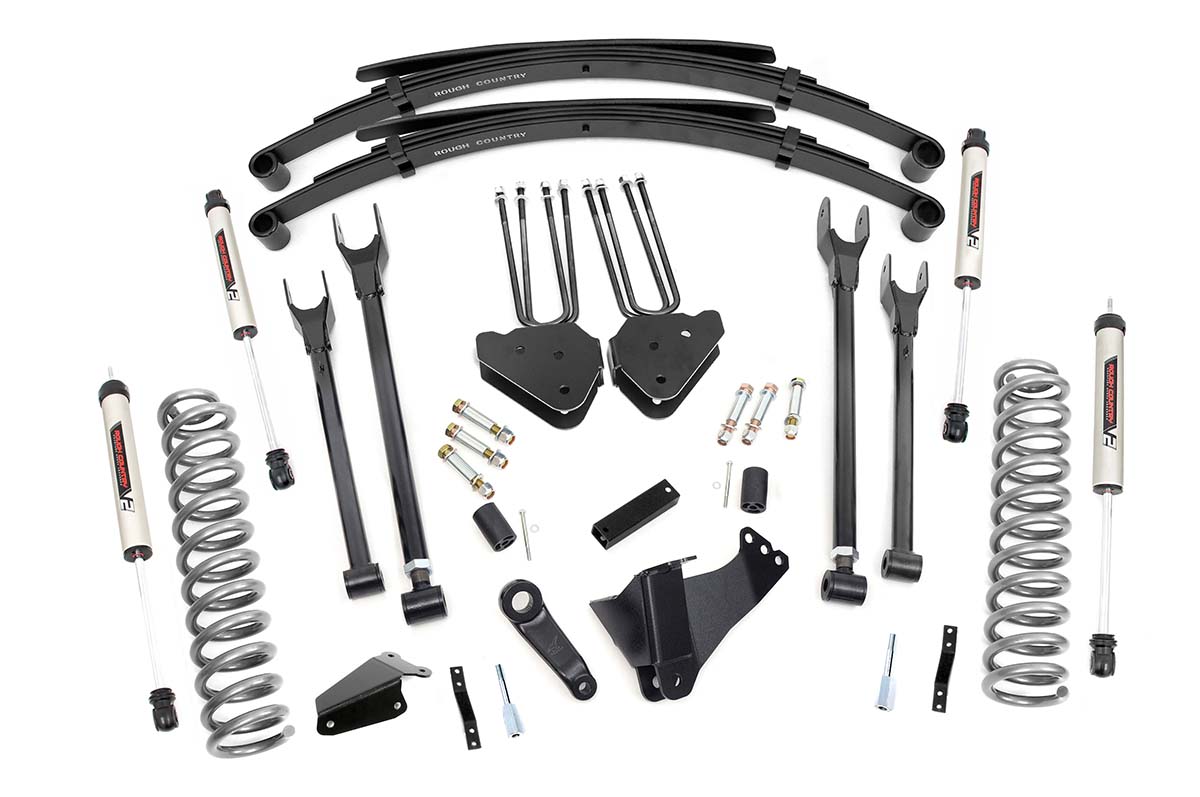 6-Zoll-Lift Kit | Gasdruck | 4-Lenker-Aufhängung | Hinterradfeder | V2 | Ford F-250/F-350 Super Duty (05–07)