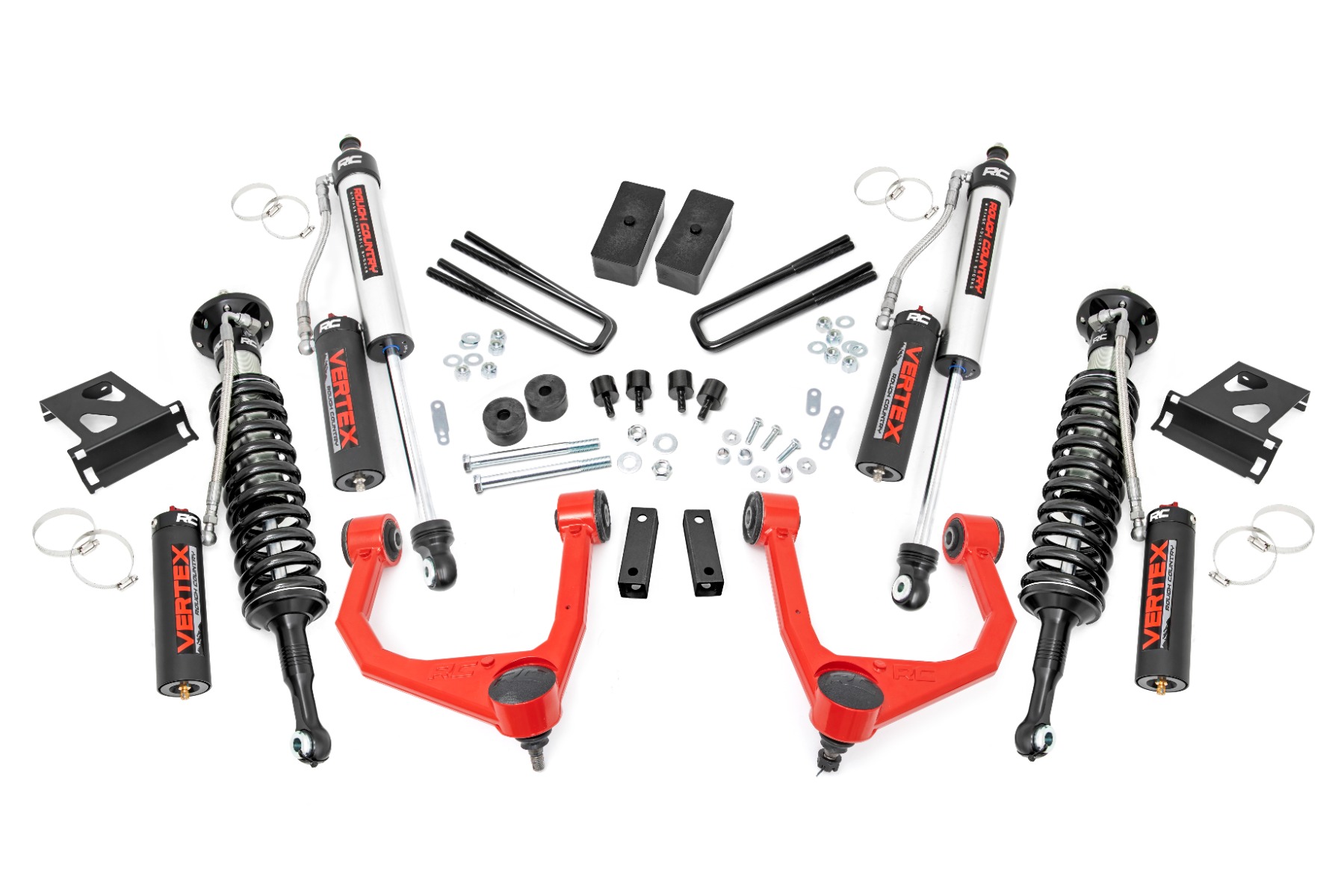 3,5-Zoll-Lift Kit | Vertex | Toyota Tundra 4WD (2007–2021) | Rote Ausführung