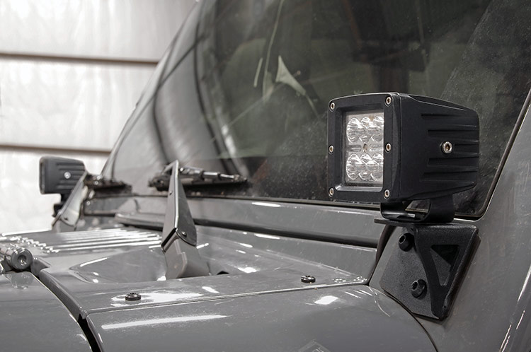 LED Light Mount | Lower Windshield | Pod | Jeep Wrangler JK/Wrangler Unlimited (07-18) — Bild 3