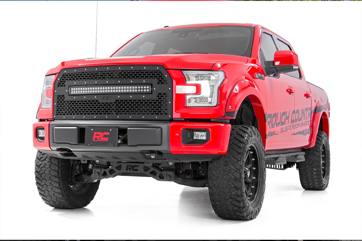 Kühlergrill | 30 Zoll Zweireihige LED-Leuchten | Schwarz | Gelbe Tagfahrleuchten | Ford F-150 (2015–2017) — Bild 6