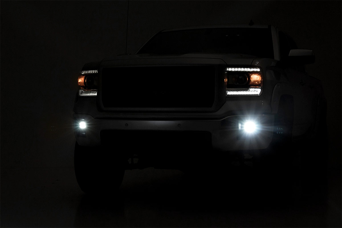 LED Light Kit | Fog Mount | 2" Black Pair | GMC Sierra 1500 2WD/4WD (14-15) — Bild 3