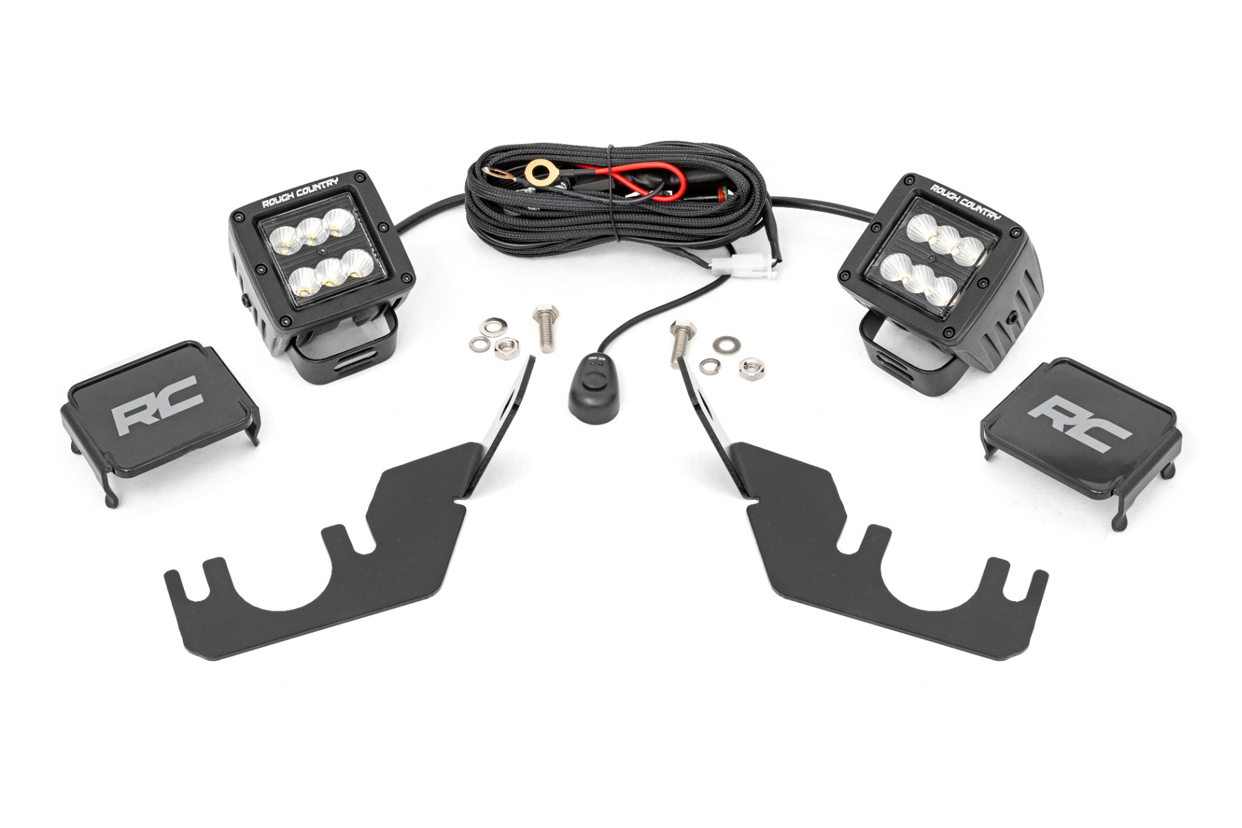 LED-Beleuchtungsset | Heckmontage | 2 Zoll Schwarz, Paar | Breitstrahl | Kawasaki Teryx 4 1000/Teryx 4 800