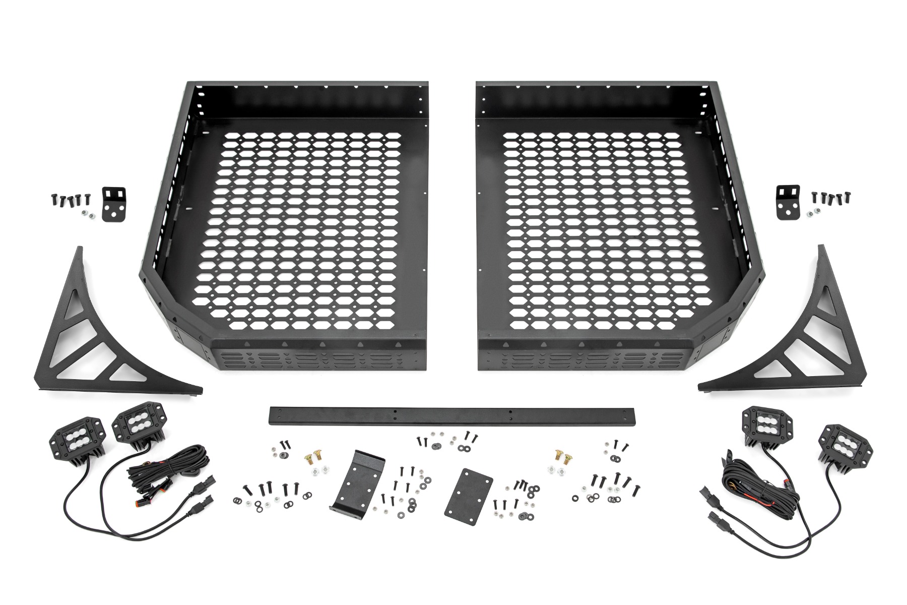 Cargo Rack | Dual 2" Black LED Pairs | Flush Mount | CFMOTO U10 1000 PRO — Bild 1