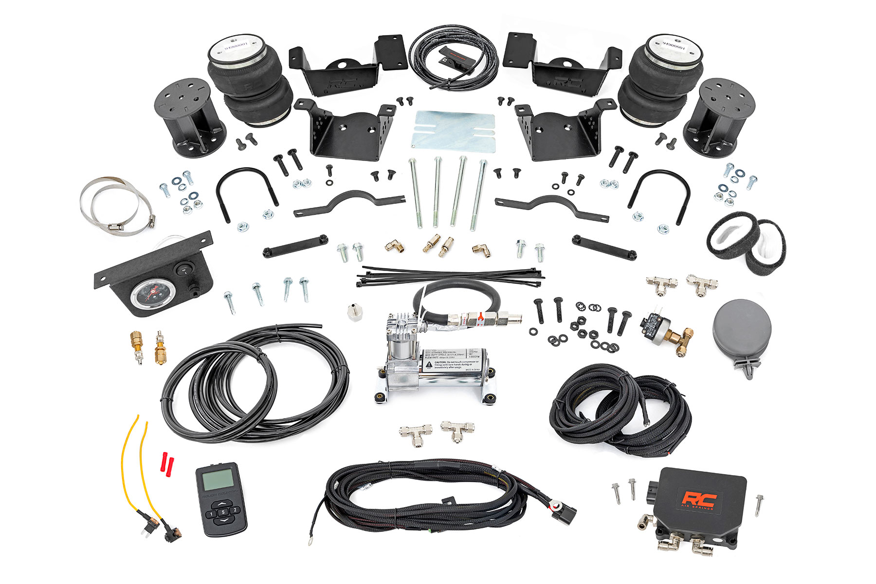 Luftfeder-Set mit Kompressor | Funkfernbedienung | 3–5-Zoll-Lift Kit | Chevy/GMC 2500HD/3500HD (20–