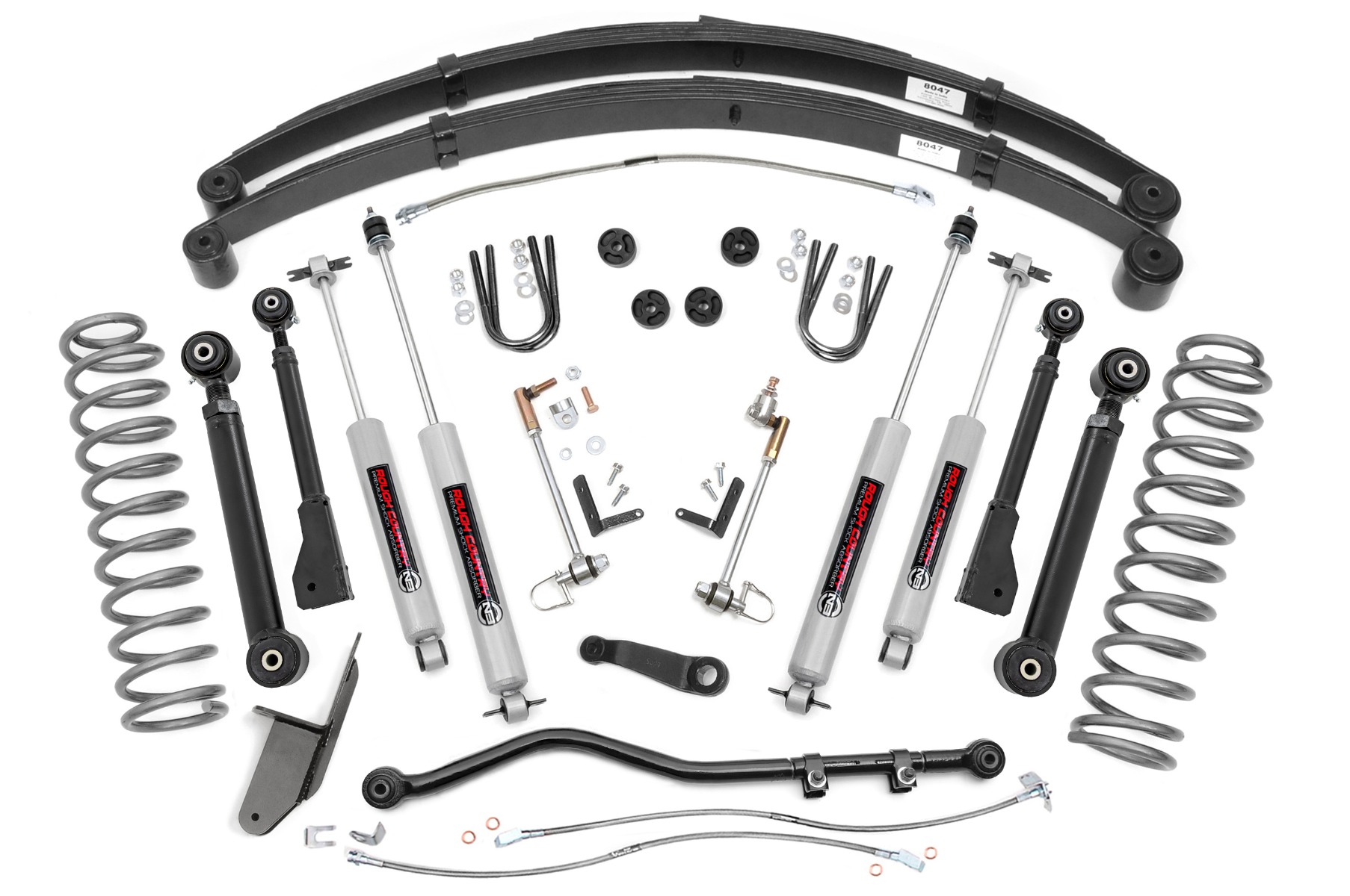 4,5-Zoll-Lift Kit | RR-Federn | X-Serie | Jeep Cherokee XJ 2WD/4WD (84–01)