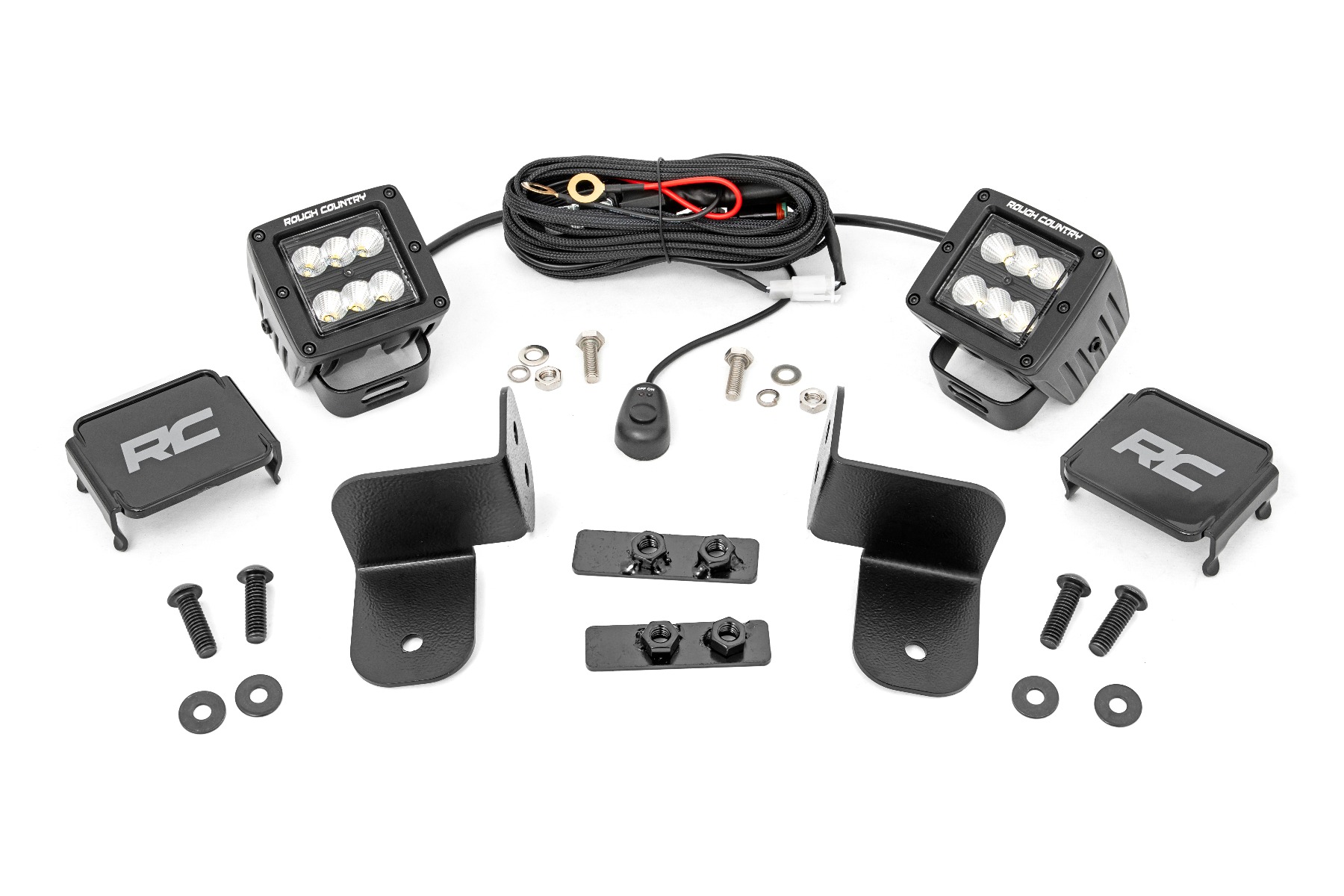 LED-Beleuchtungsset | Heckmontage | 2 Zoll Schwarz, Paar | Breitstrahl | Polaris Ranger XP 1000 — Bild 2