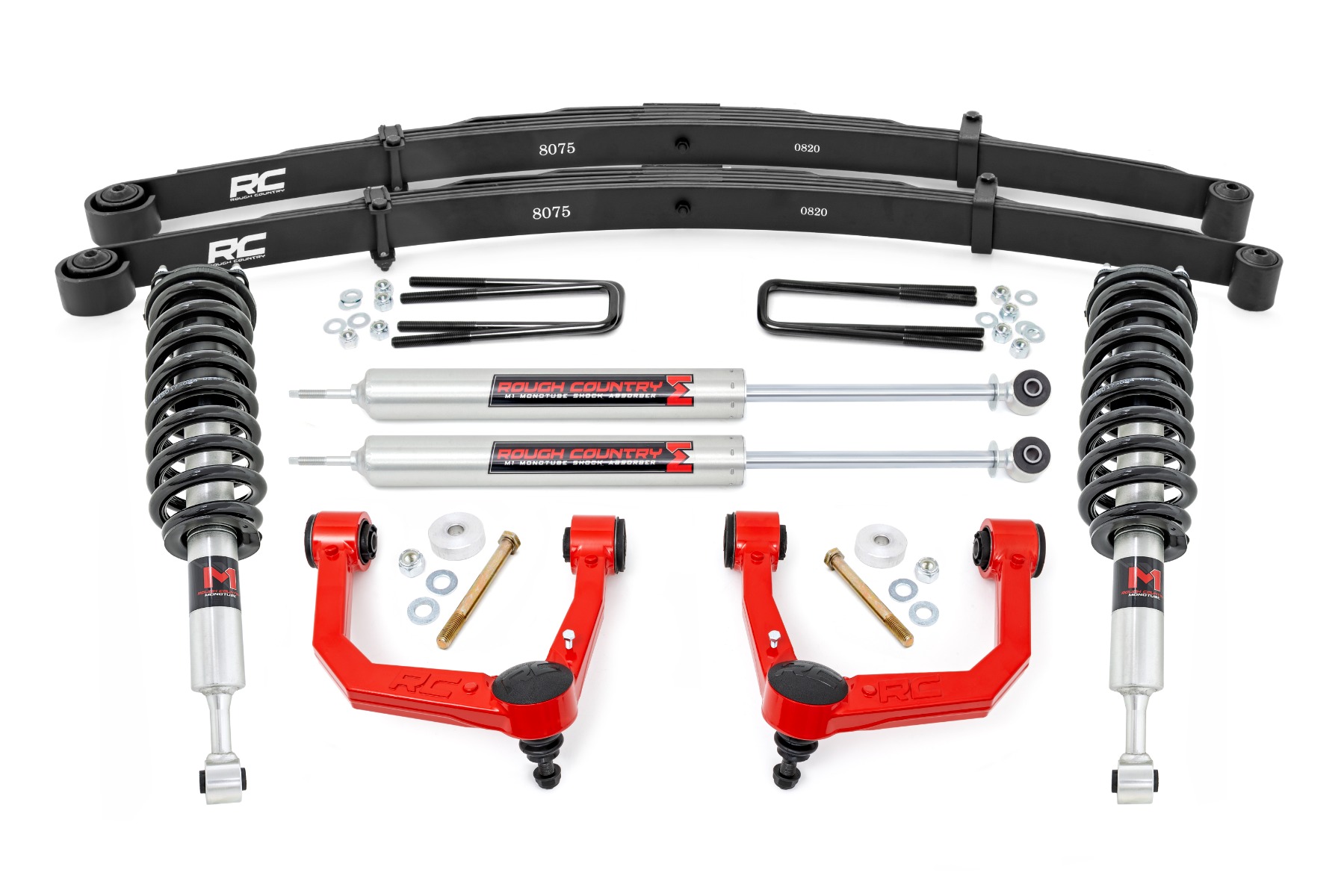 3,5-Zoll-Lift Kit | Rote obere Querlenker | M1-Federbeine | Toyota Tacoma 2WD/4WD (2005–2023)