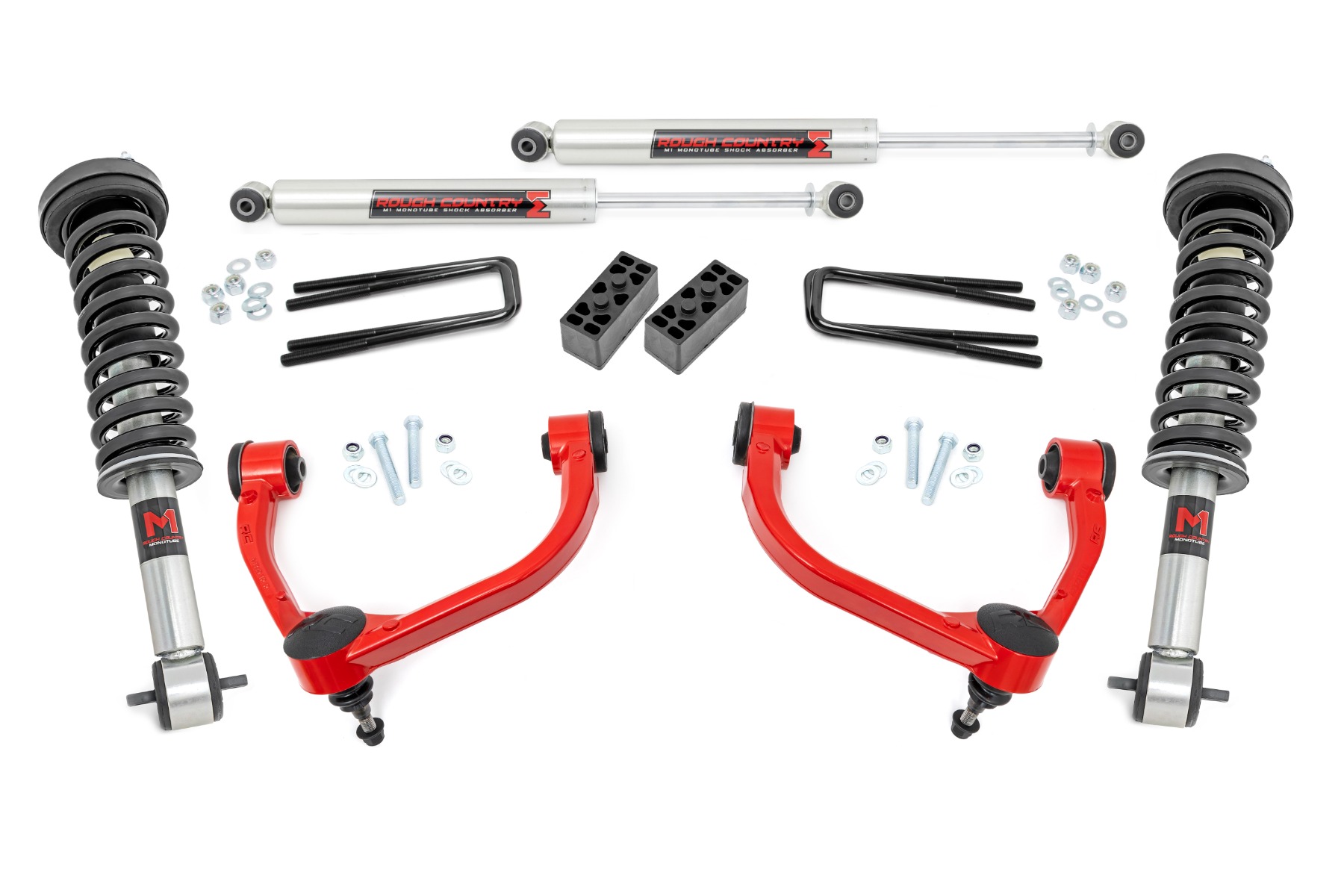 3-Zoll-Lift Kit | M1-Federbeine | Ford F-150 4WD (2014–2020) | Rote Ausführung