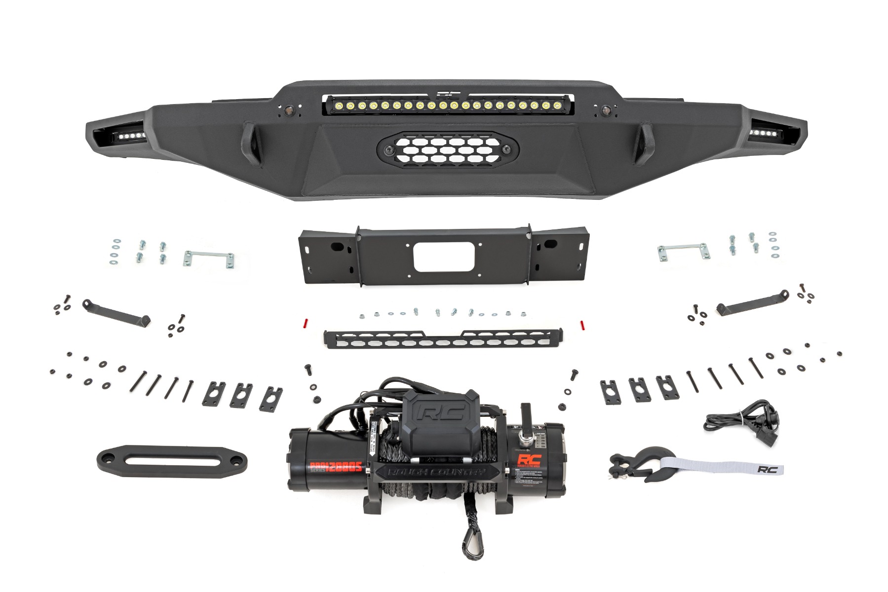 Hybrid-Frontstoßstange | 12000S | Schwarz, LED mit gelbem Tagfahrlicht | Toyota Tundra (22–26)