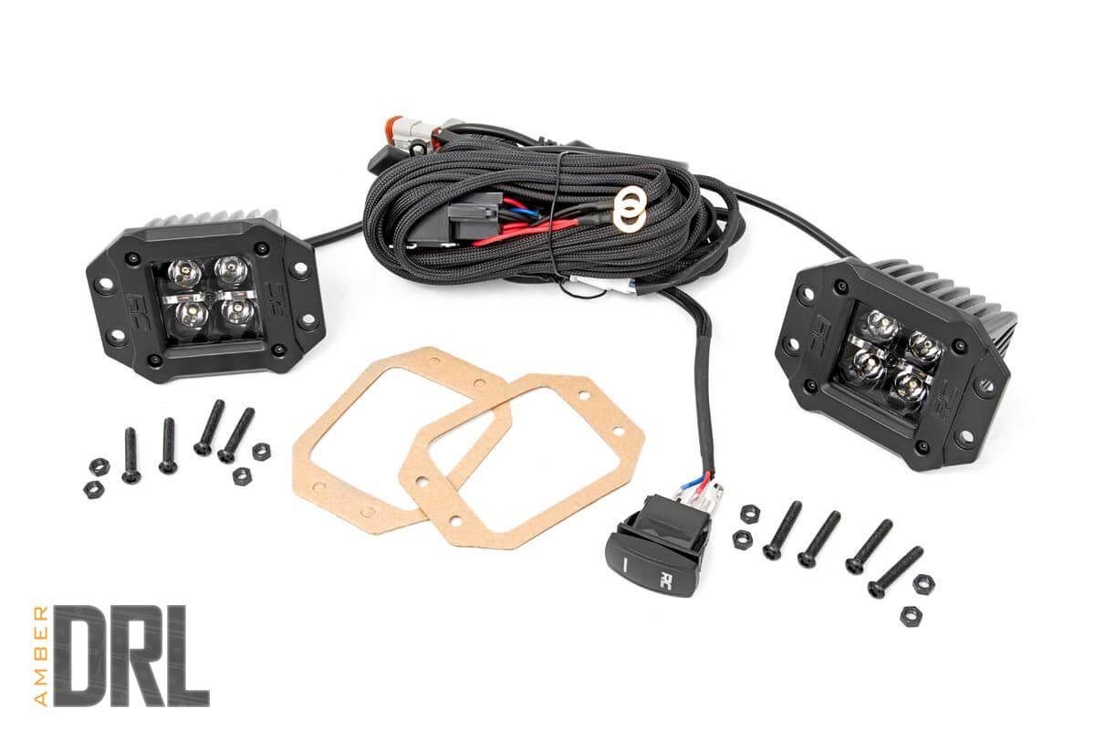 2-Zoll-LED-Lichtmodule der Black Series | Einbau | Gelbe Tagfahrleuchten