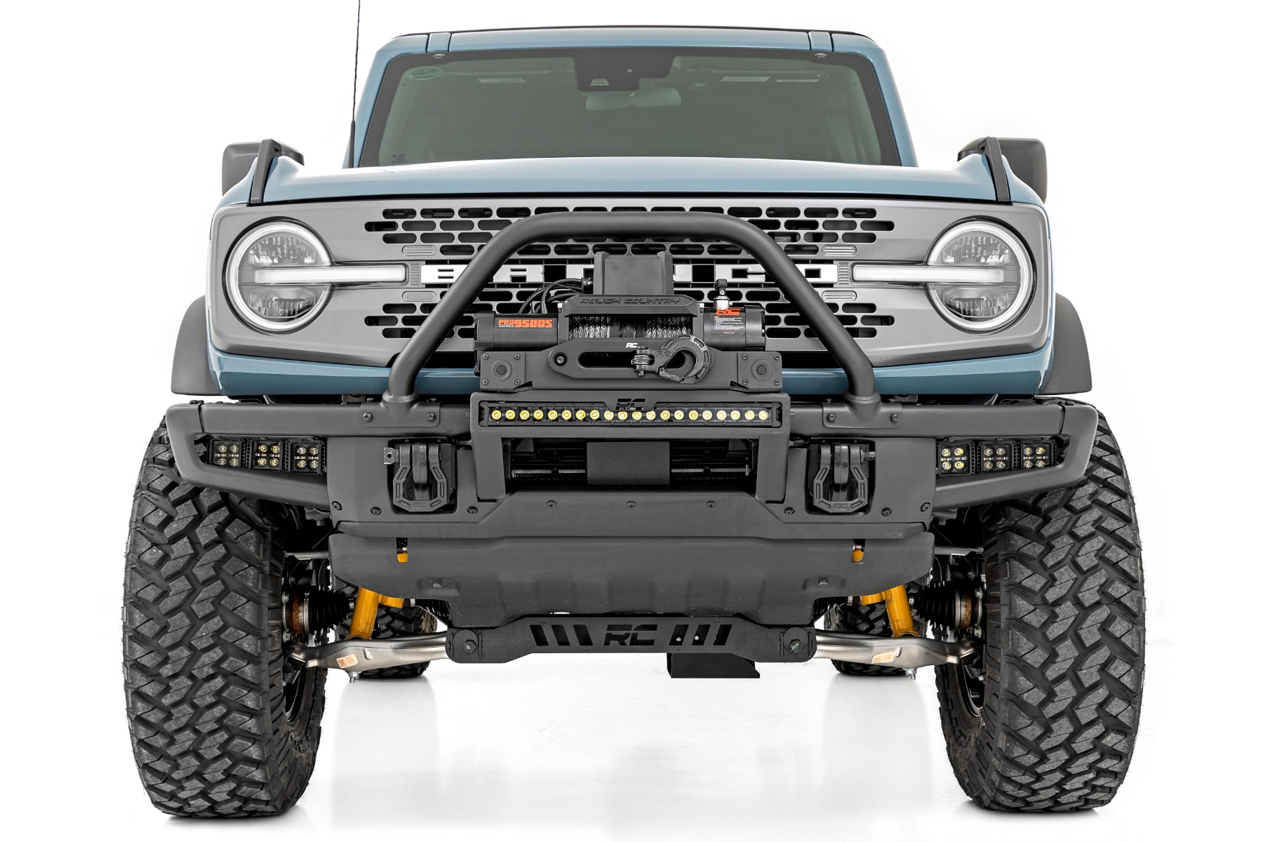 High Winch Mount | All Models | 20 Inch Black Single Row LED | DRL | Ford Bronco (21-26) — Bild 5