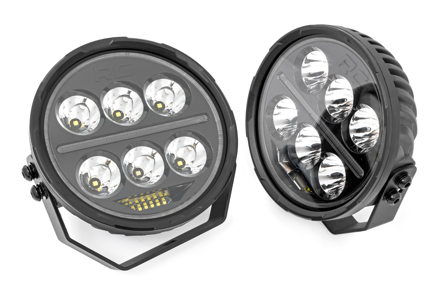 Black Series Halo LED-Leuchtenpaar | Weiß/Bernstein (Tagfahrlicht) | 6,5 Zoll | Rund — Bild 3