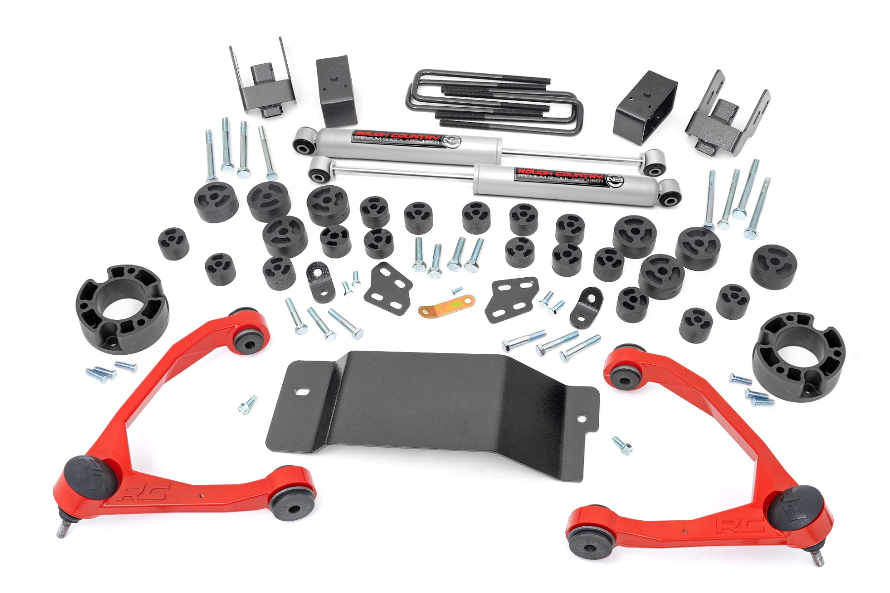 4,75-Zoll-Lift Kit | Kombi-Set | Chevy/GMC 1500 4WD (07–13) | Rote Ausführung