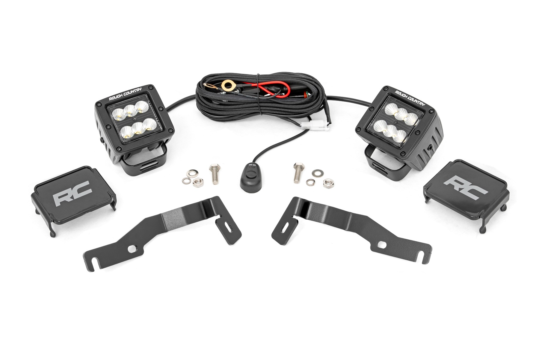 LED-Beleuchtungsset | Einbau in die Rinne | 2 Zoll Schwarz, Paar | Flutlicht | Toyota Tacoma (24–26) — Bild 2