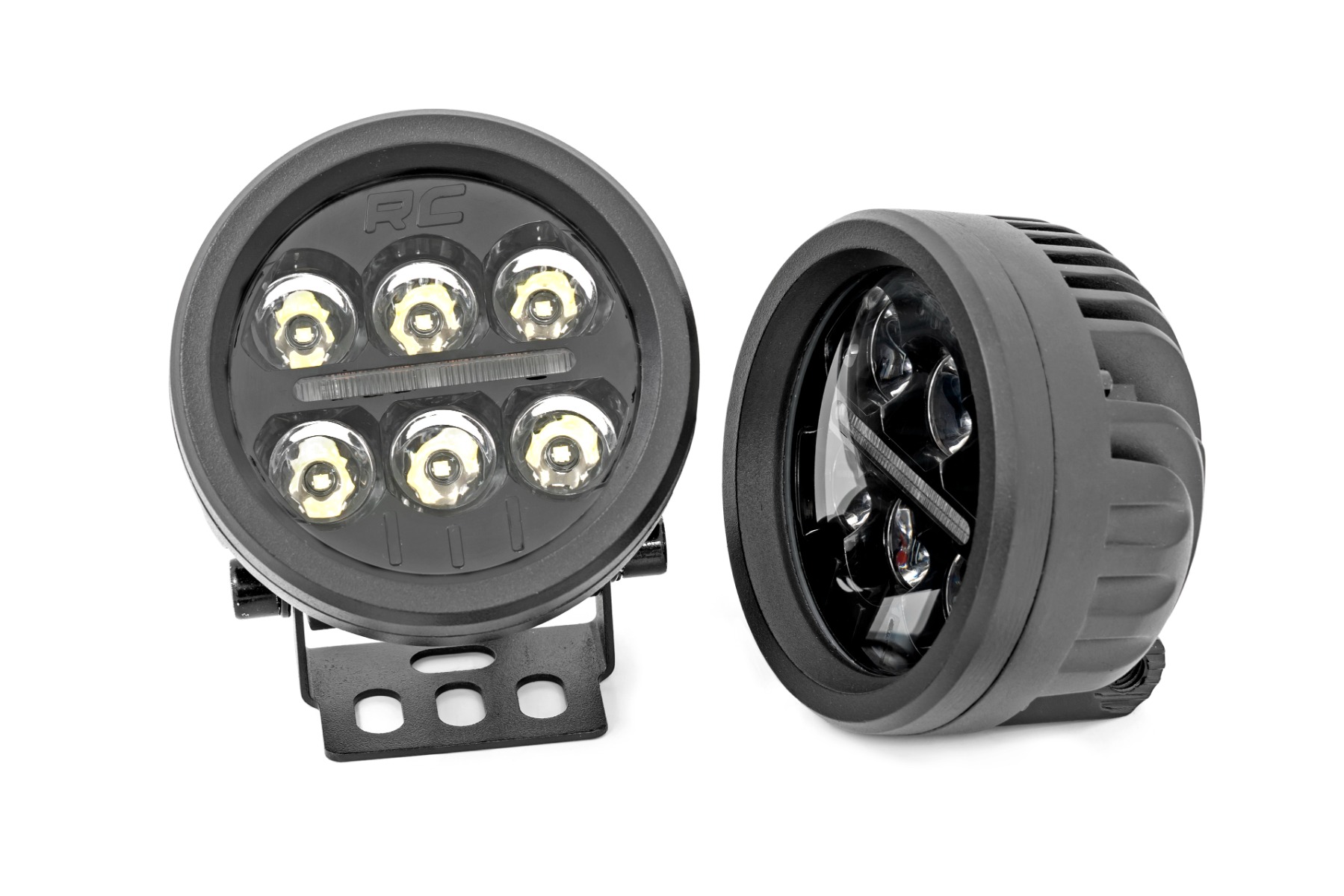 Black Series Round LED Light Pair | 3.5 Inch | Amber DRL — Bild 3